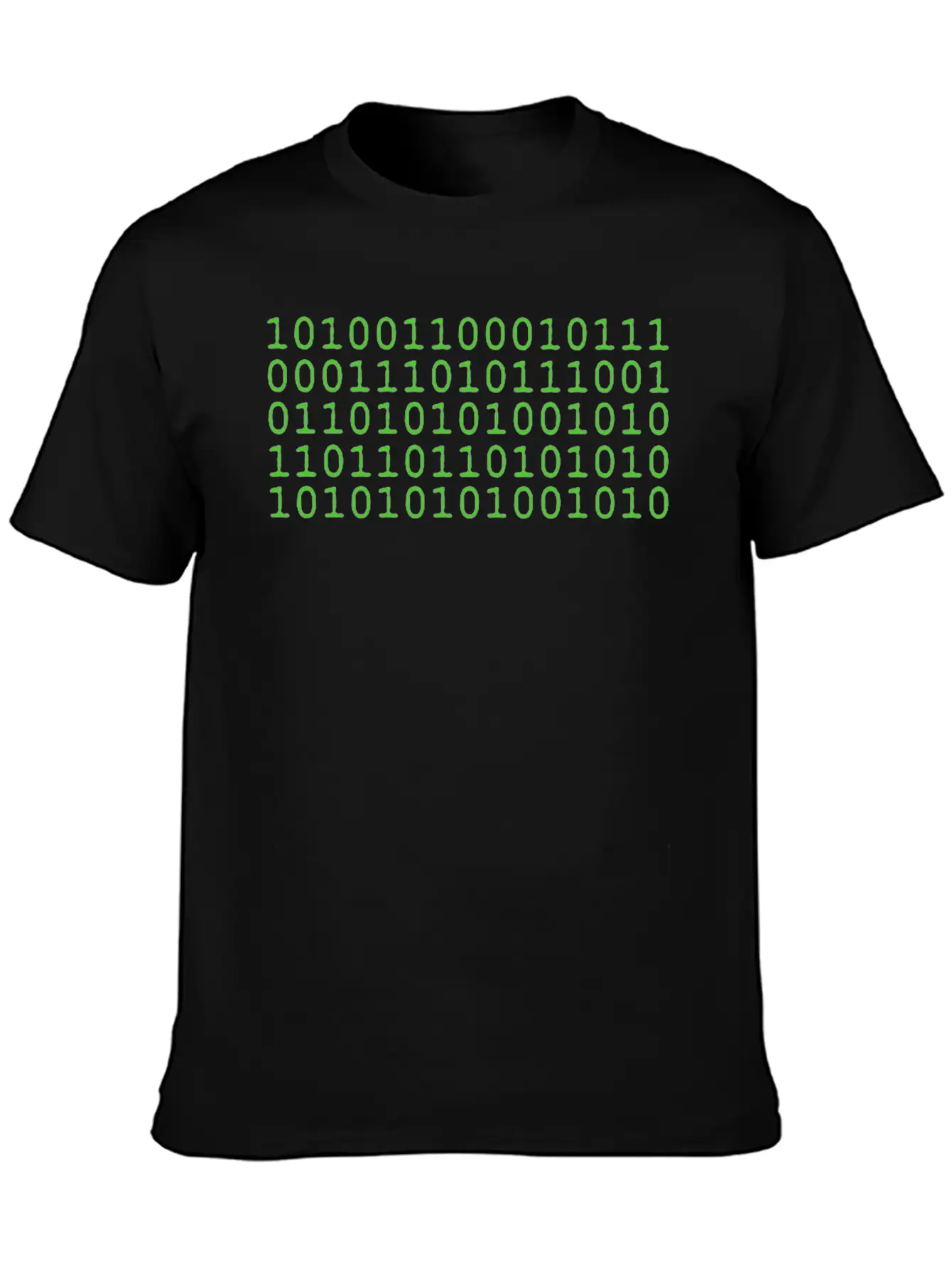 Binary Matrix Code Art - Futuristic Green Design Classic Cotton Tee – Unisex Comfort For Any Season