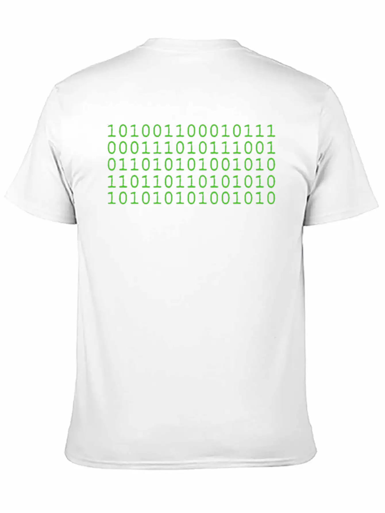 Binary Matrix Code Art - Futuristic Green Design Classic Cotton Tee – Unisex Comfort For Any Season