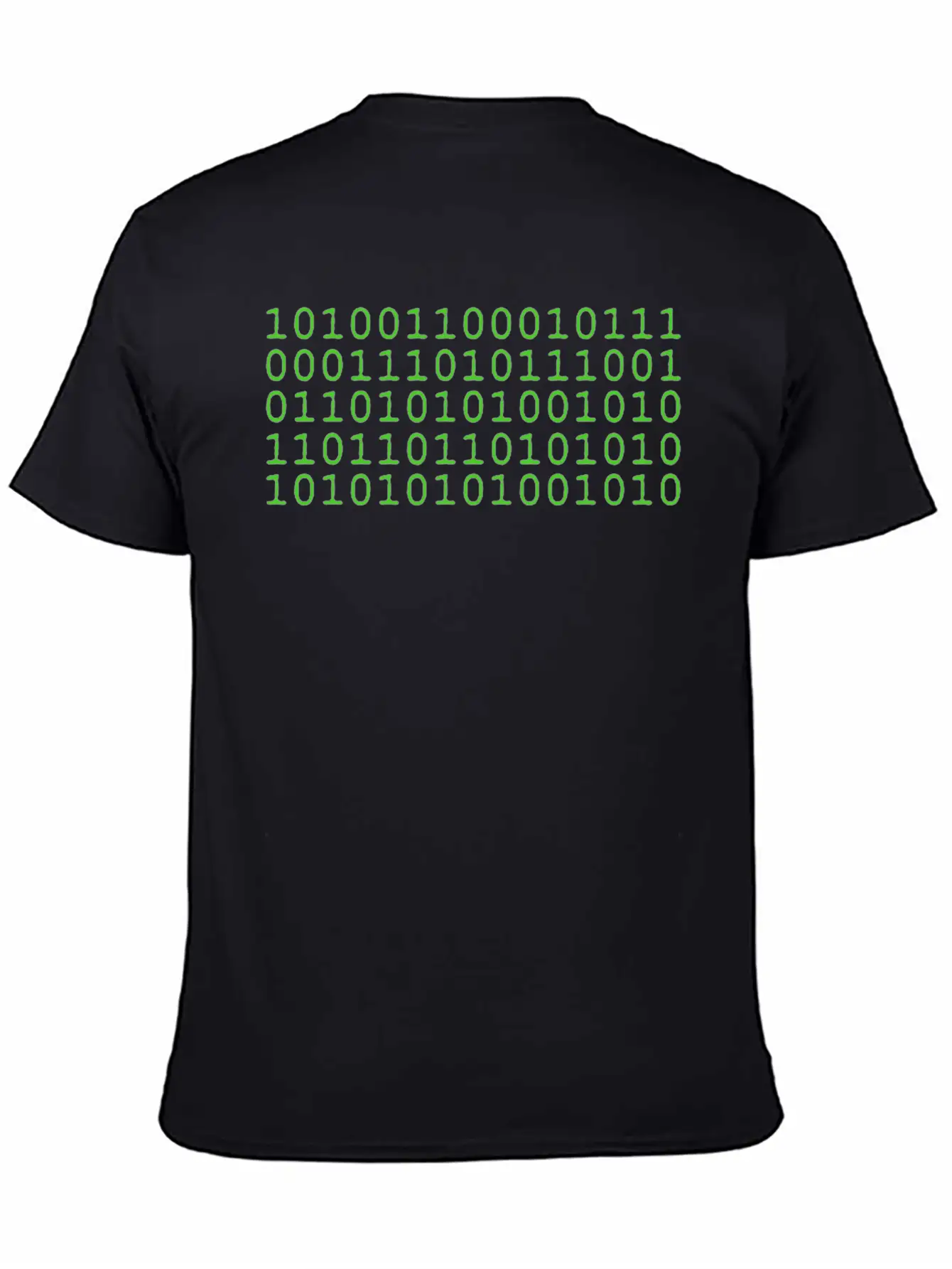 Binary Matrix Code Art - Futuristic Green Design Classic Cotton Tee – Unisex Comfort For Any Season