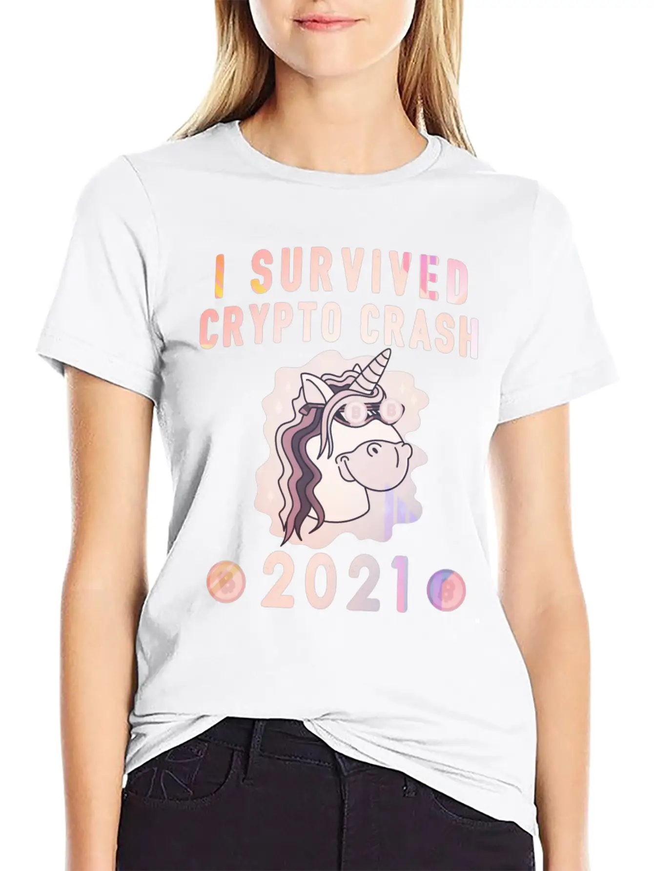 Bitcoin Crypto Crash Trader Crypto Casual Graphic T-Shirt – Simple And Comfortable Daily Wear