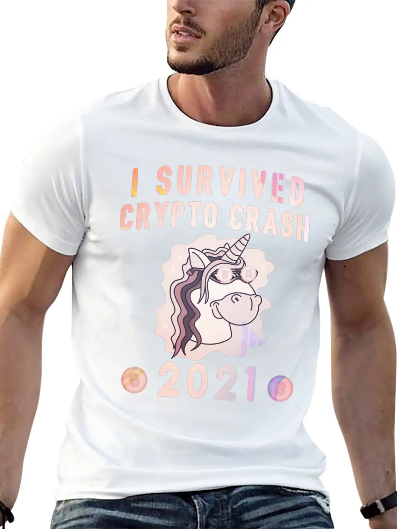 Bitcoin Crypto Crash Trader Crypto Casual Graphic T-Shirt – Simple And Comfortable Daily Wear
