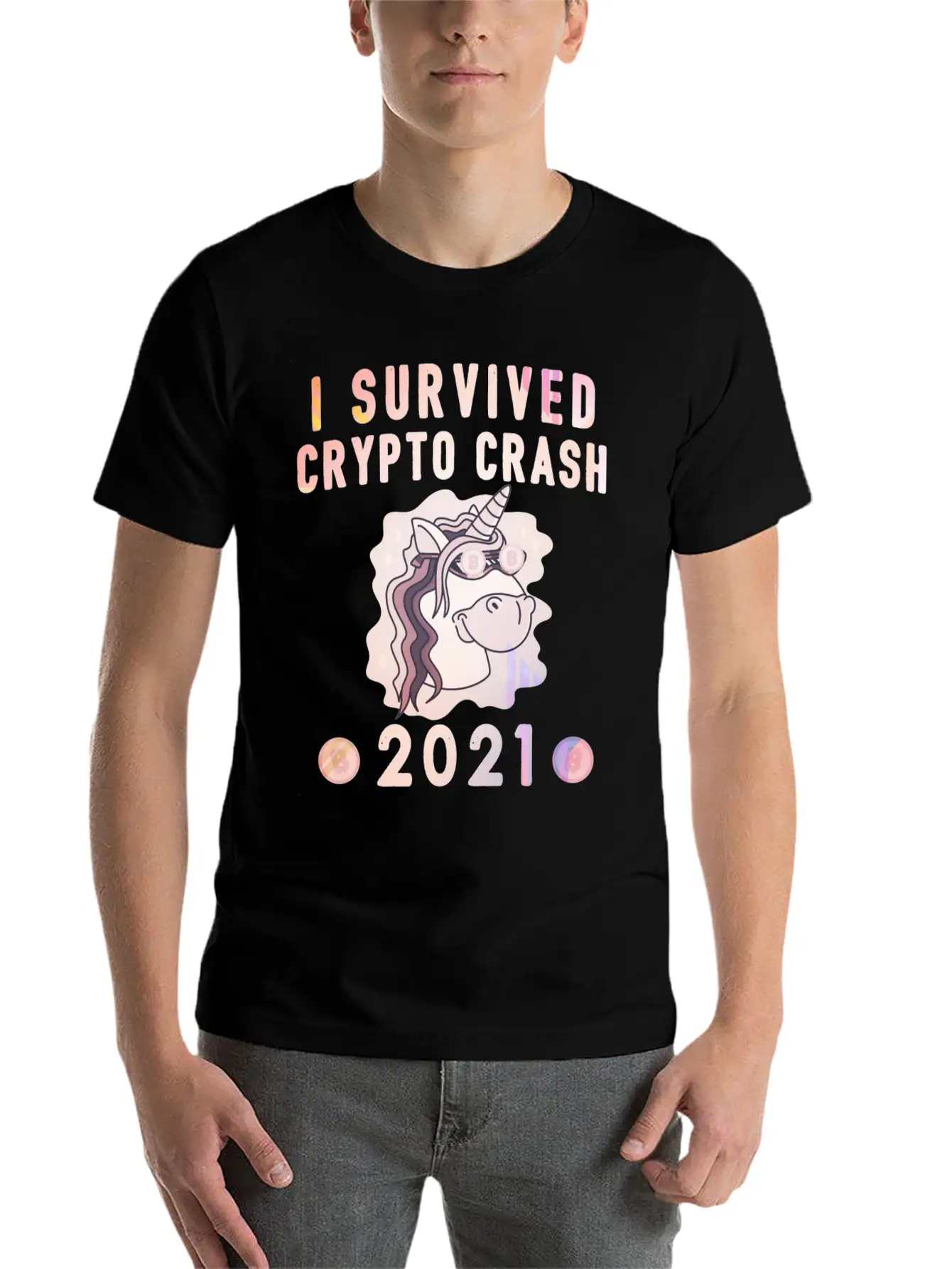 Bitcoin Crypto Crash Trader Crypto Casual Graphic T-Shirt – Simple And Comfortable Daily Wear