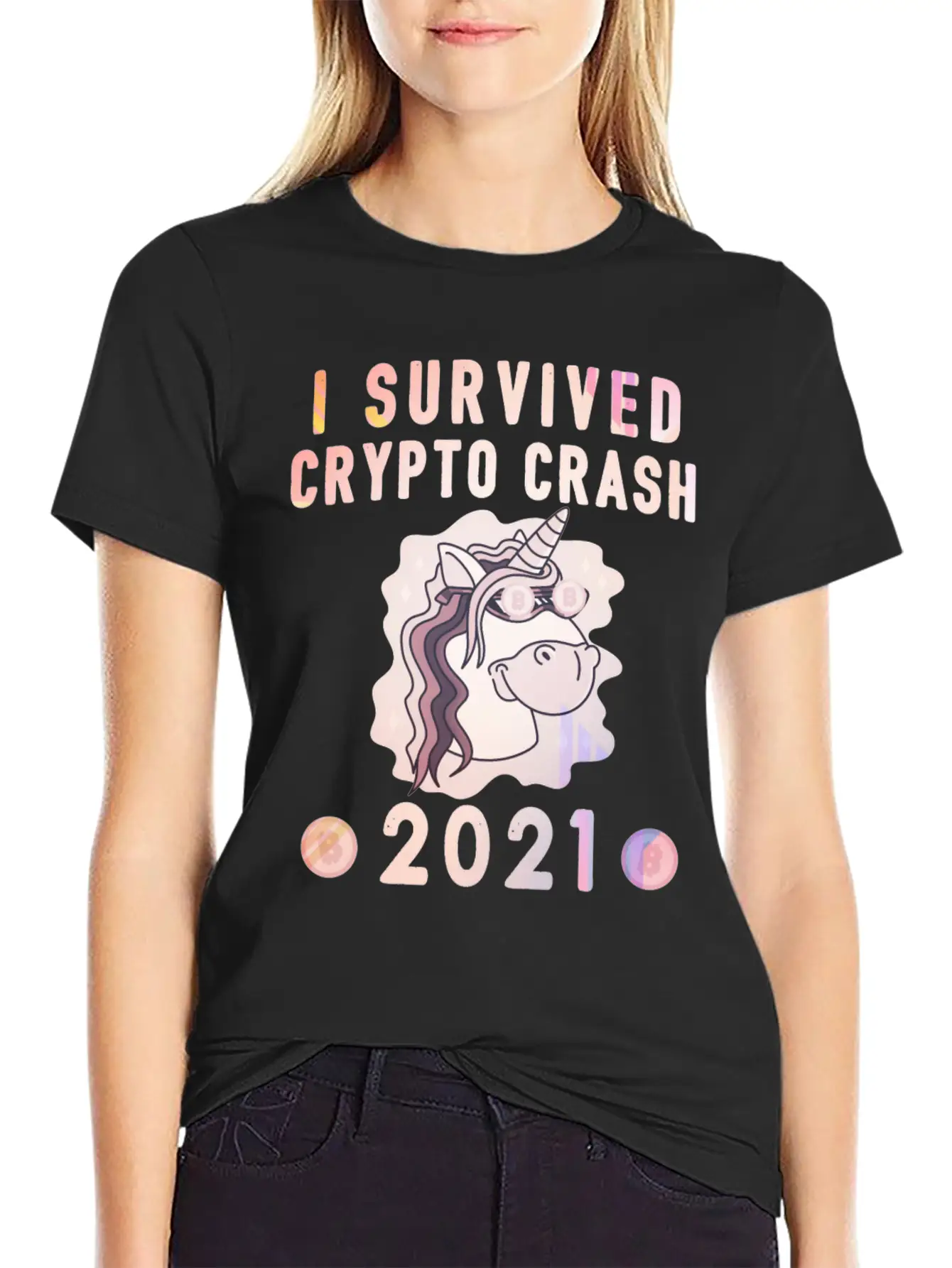 Bitcoin Crypto Crash Trader Crypto Casual Graphic T-Shirt – Simple And Comfortable Daily Wear