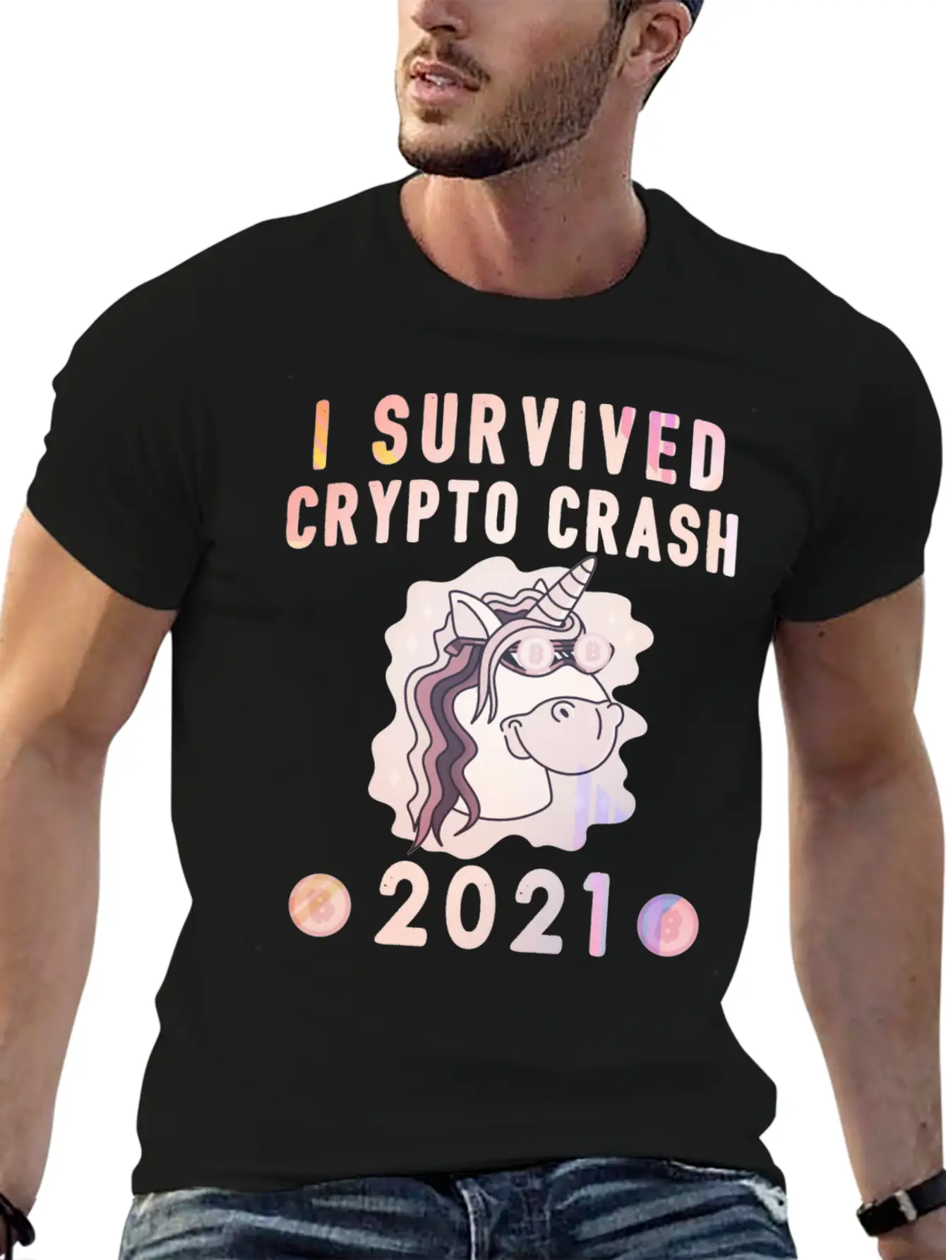 Bitcoin Crypto Crash Trader Crypto Casual Graphic T-Shirt – Simple And Comfortable Daily Wear