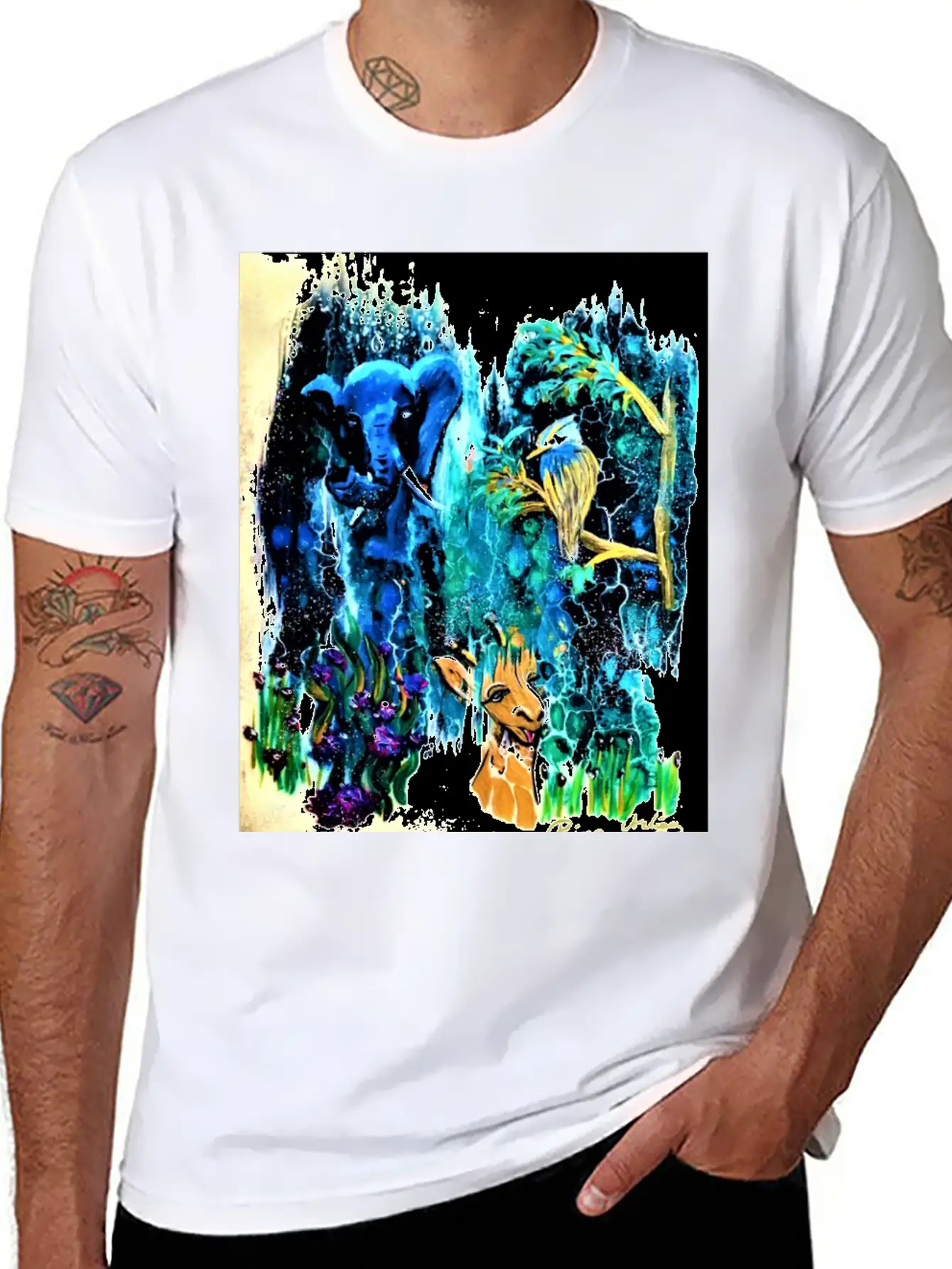 Blue Elephant Casual Graphic T-Shirt – Simple And Comfortable Daily Wear