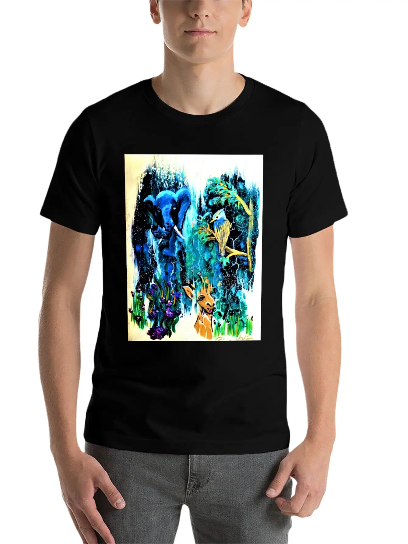 Blue Elephant Casual Graphic T-Shirt – Simple And Comfortable Daily Wear