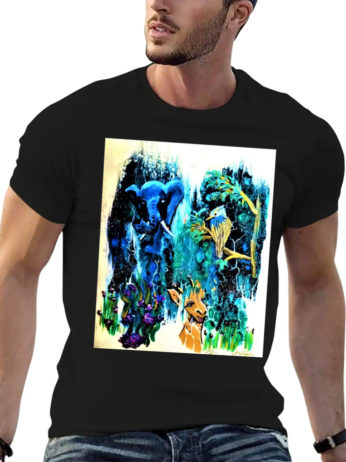 Blue Elephant Casual Graphic T-Shirt – Simple And Comfortable Daily Wear