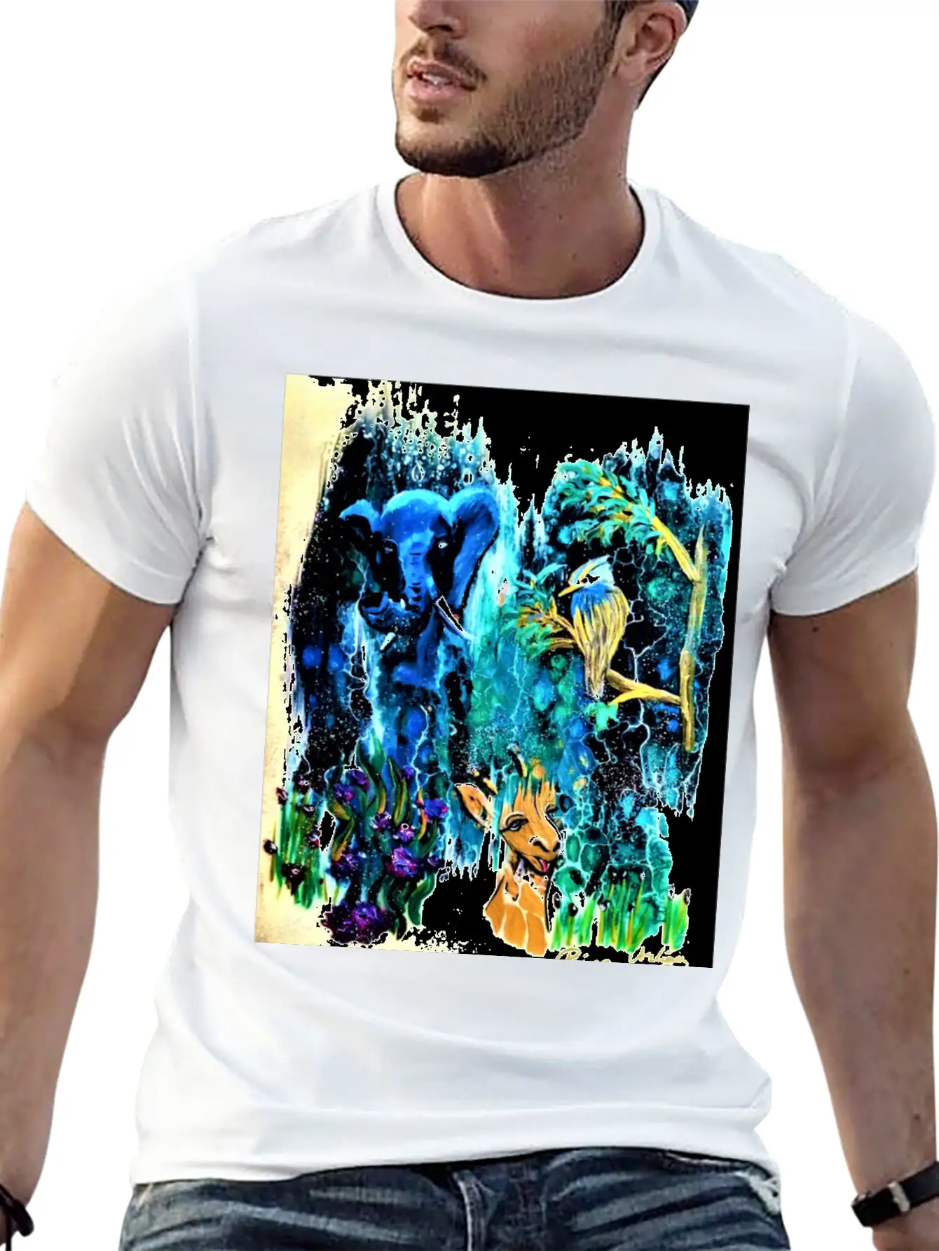 Blue Elephant Casual Graphic T-Shirt – Simple And Comfortable Daily Wear