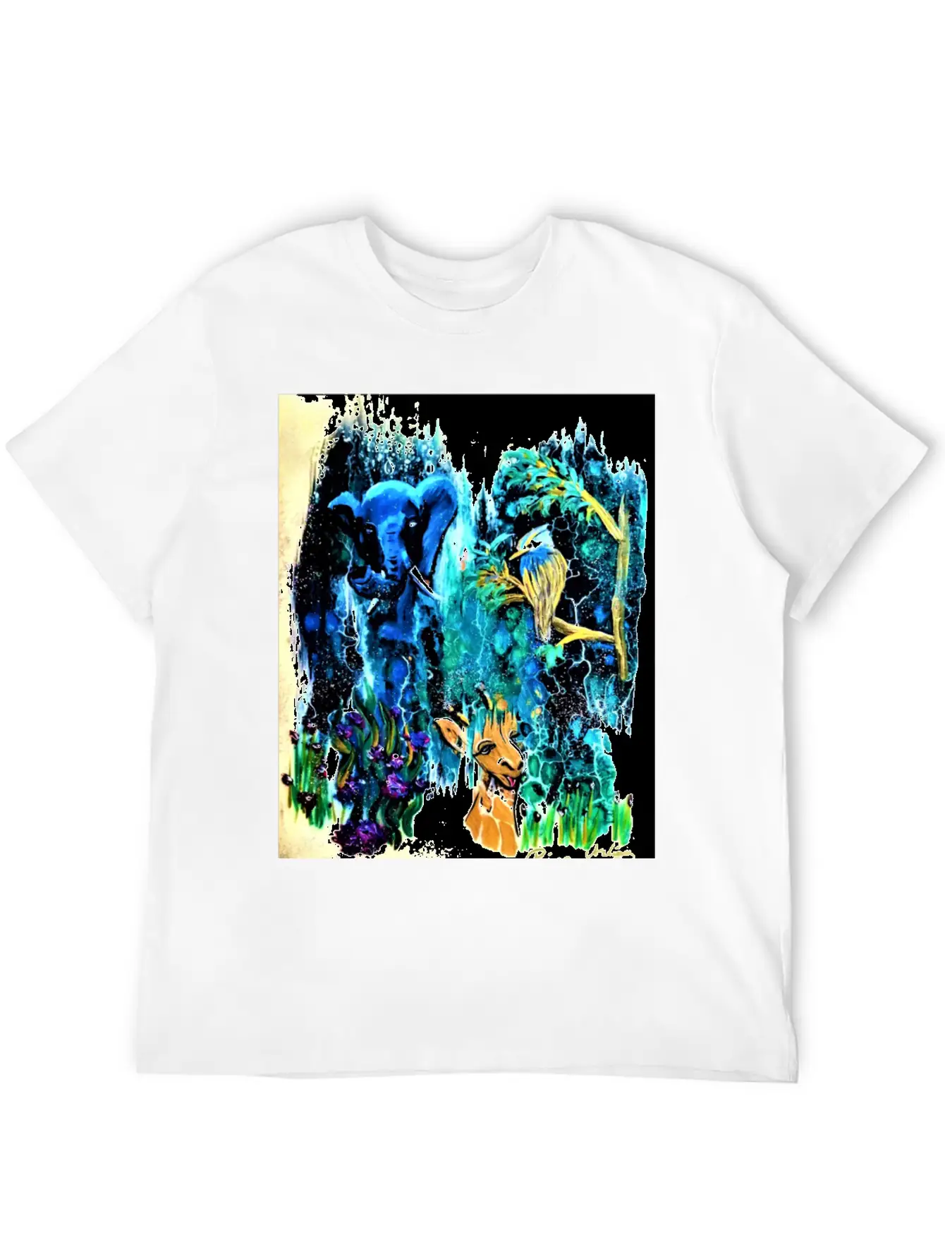 Blue Elephant Casual Graphic T-Shirt – Simple And Comfortable Daily Wear