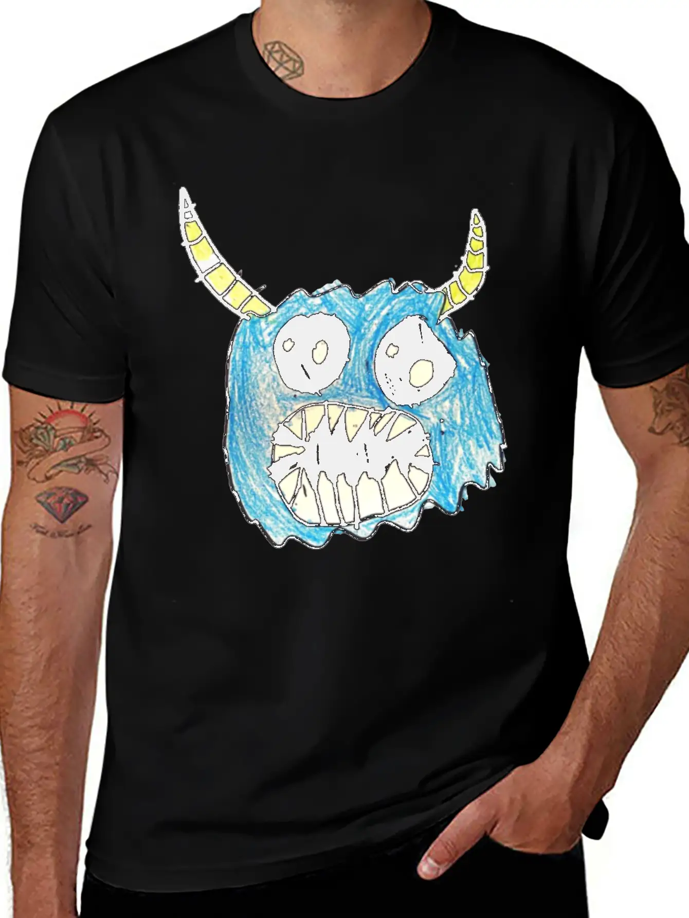 Blue Monster Cute Classic Cotton Tee – Unisex Comfort For Any Season