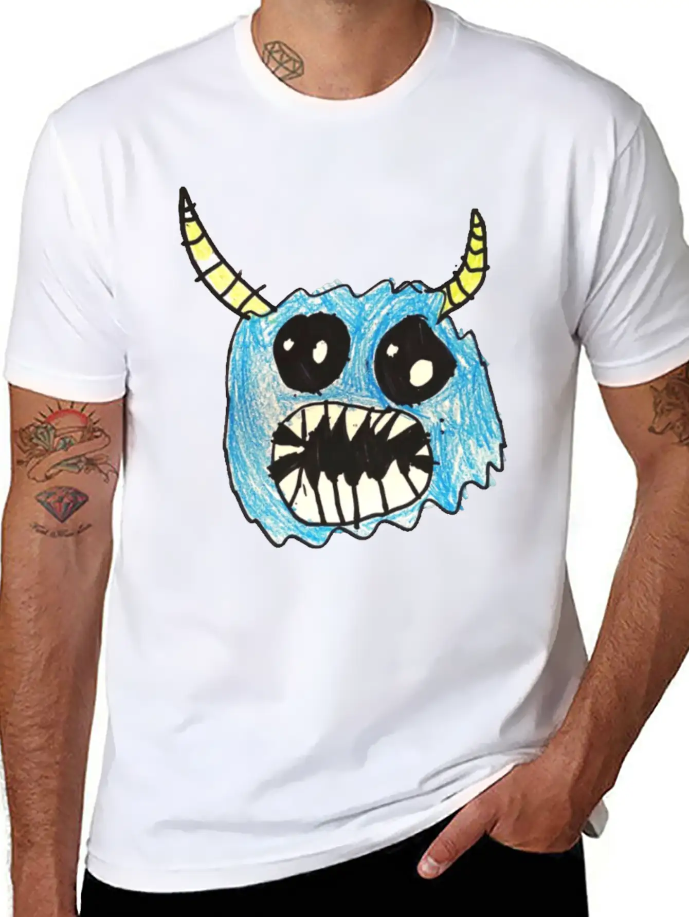 Blue Monster Cute Classic Cotton Tee – Unisex Comfort For Any Season
