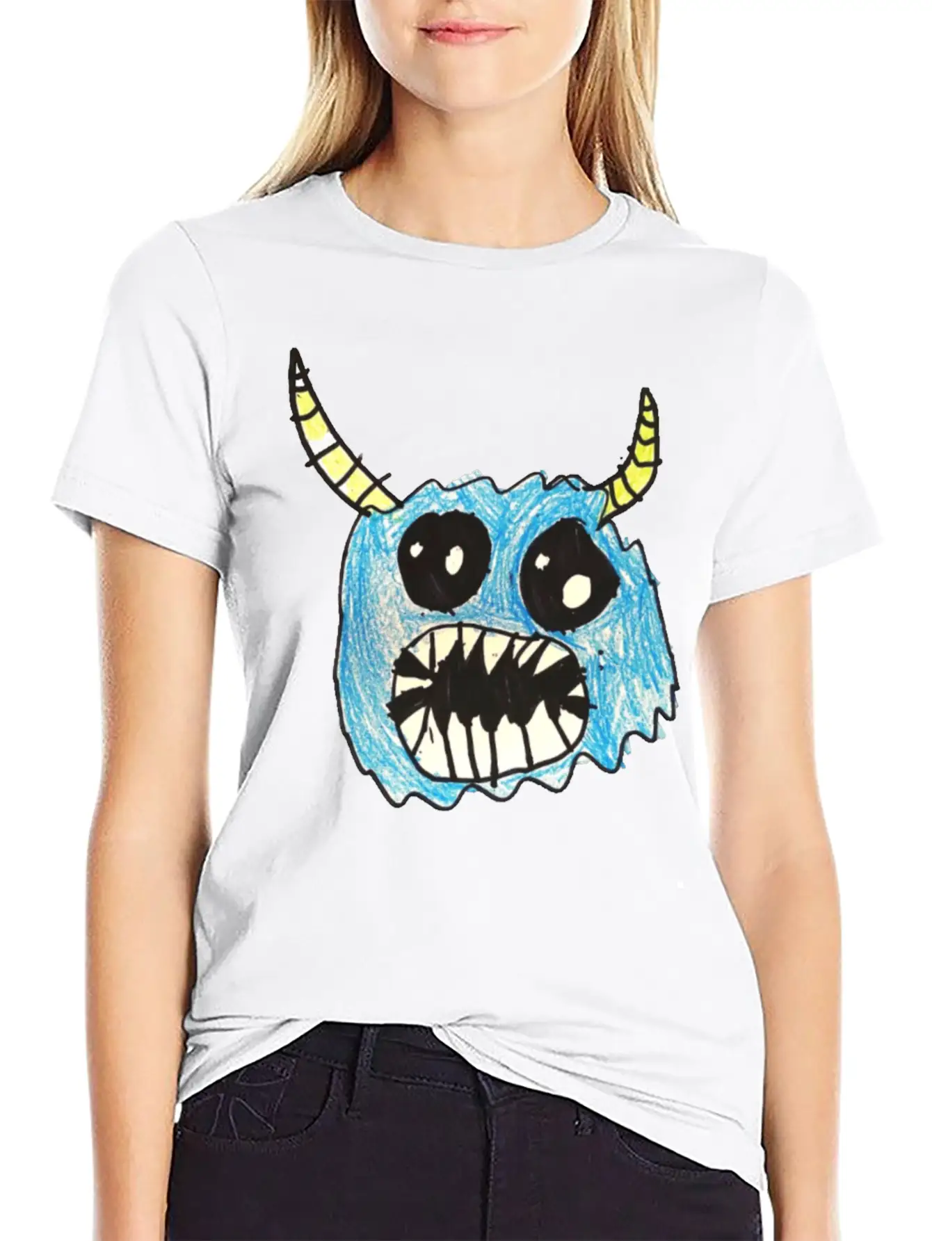 Blue Monster Cute Classic Cotton Tee – Unisex Comfort For Any Season