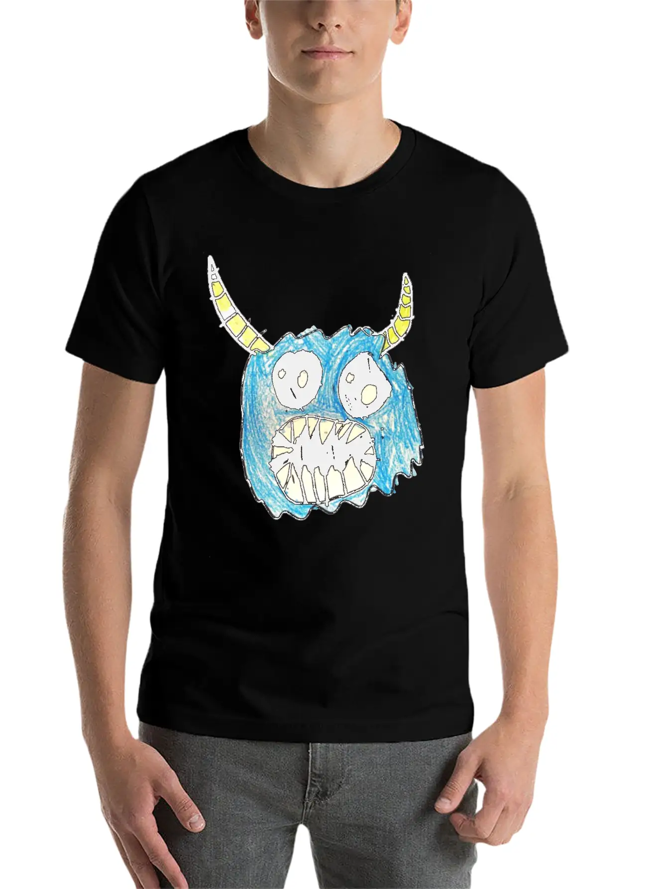 Blue Monster Cute Classic Cotton Tee – Unisex Comfort For Any Season