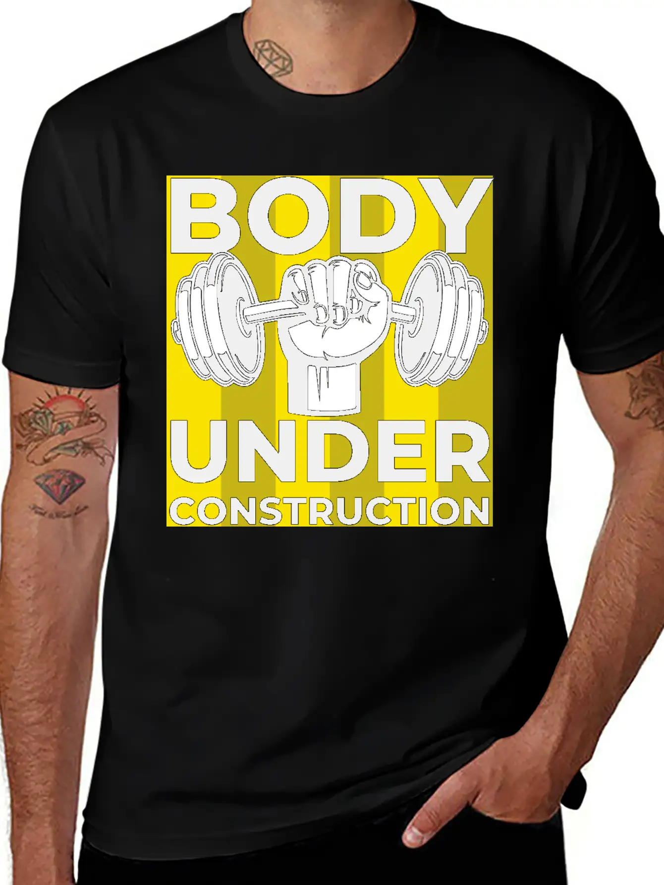 Body Under Construction Casual Graphic T-Shirt – Simple And Comfortable Daily Wear