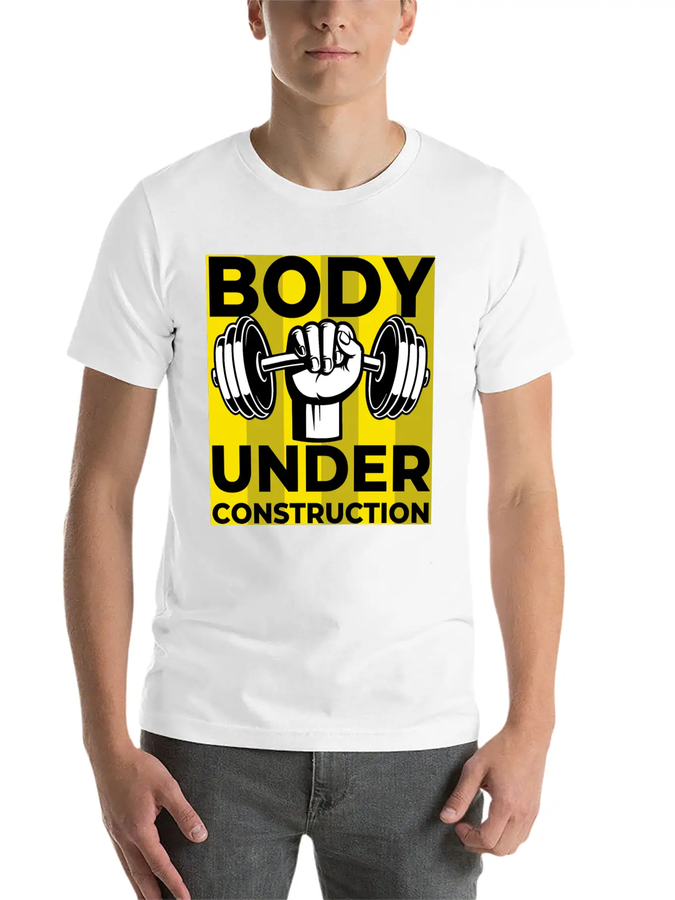 Body Under Construction Casual Graphic T-Shirt – Simple And Comfortable Daily Wear
