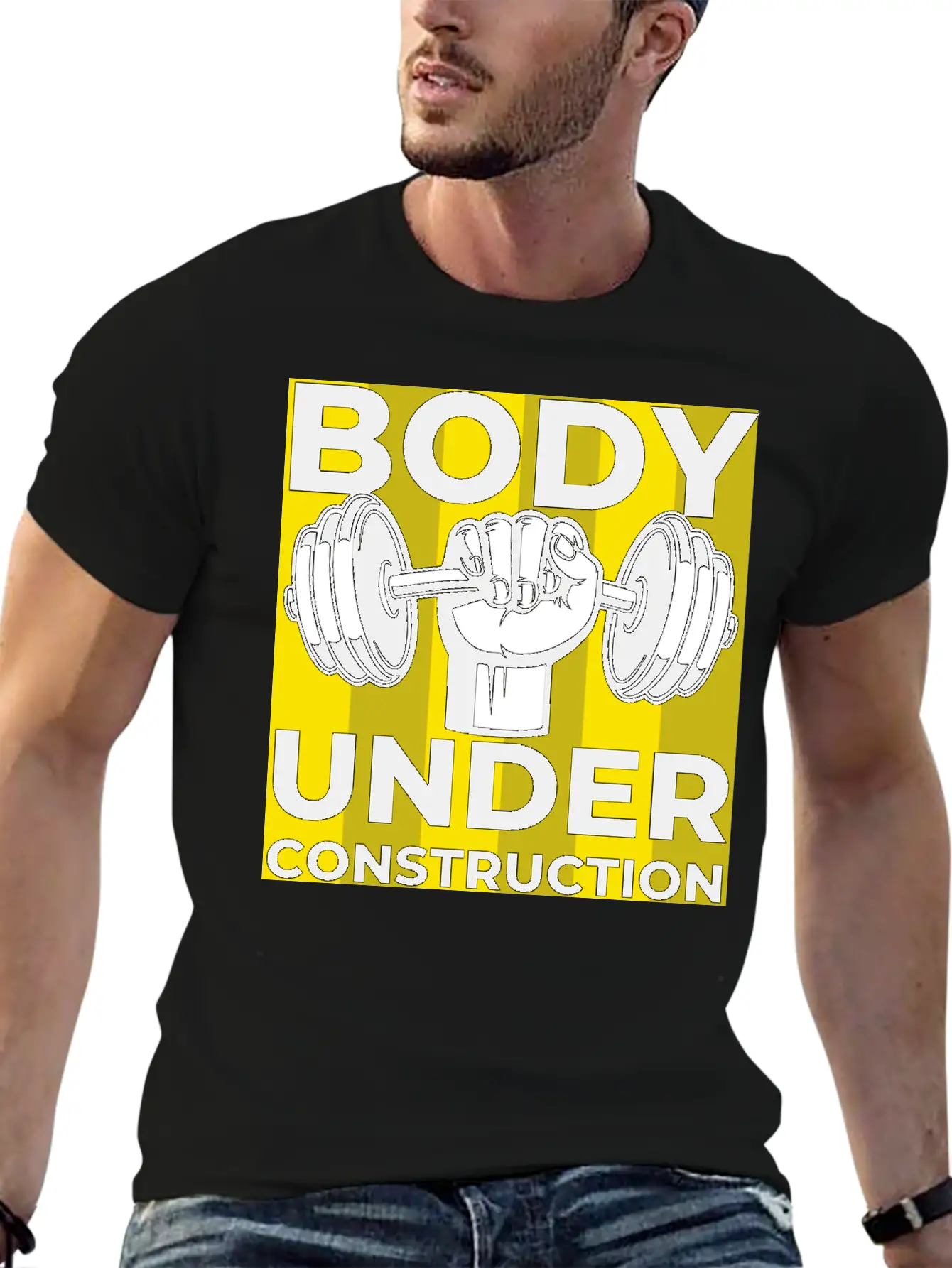 Body Under Construction Casual Graphic T-Shirt – Simple And Comfortable Daily Wear