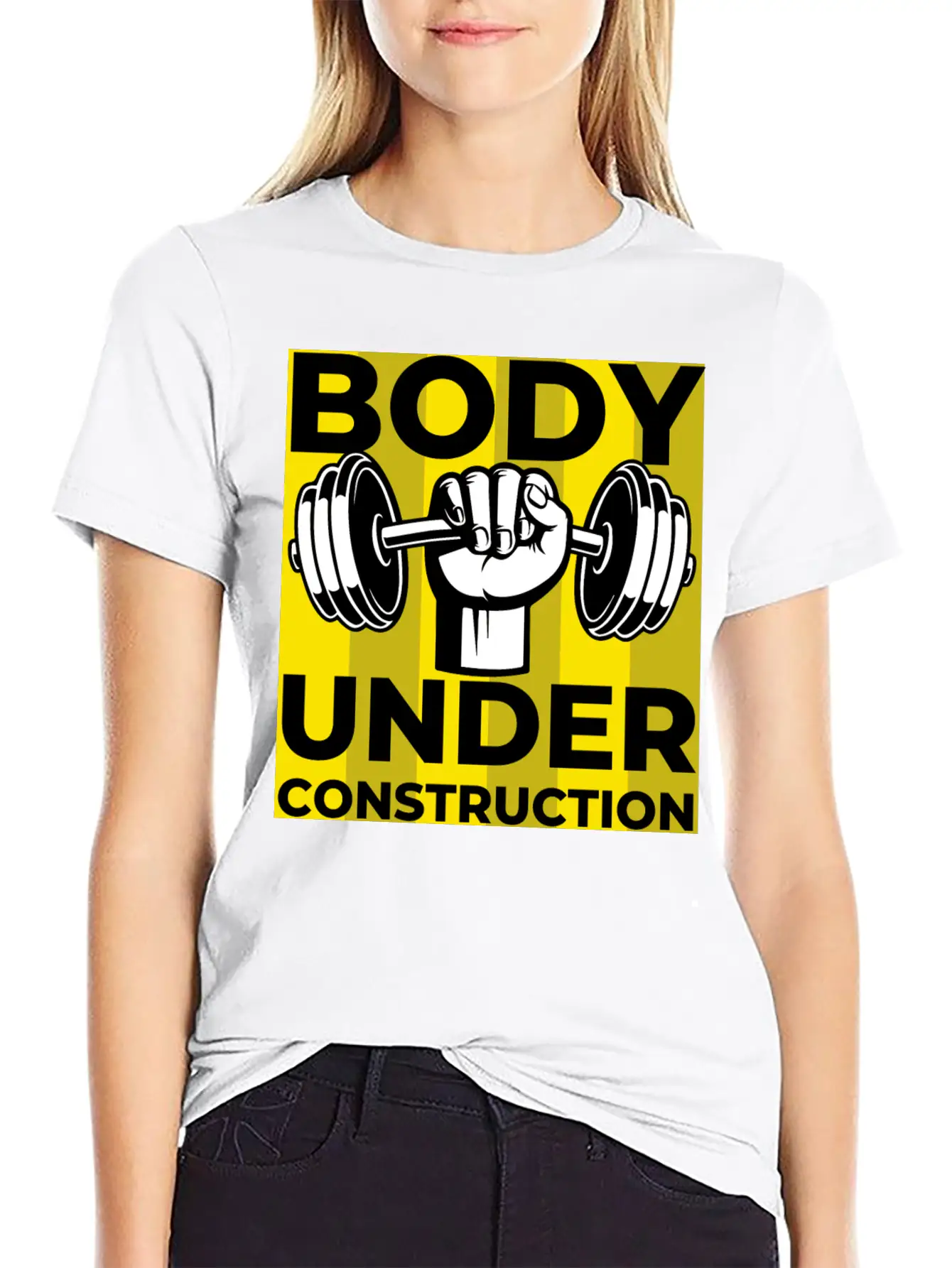 Body Under Construction Casual Graphic T-Shirt – Simple And Comfortable Daily Wear