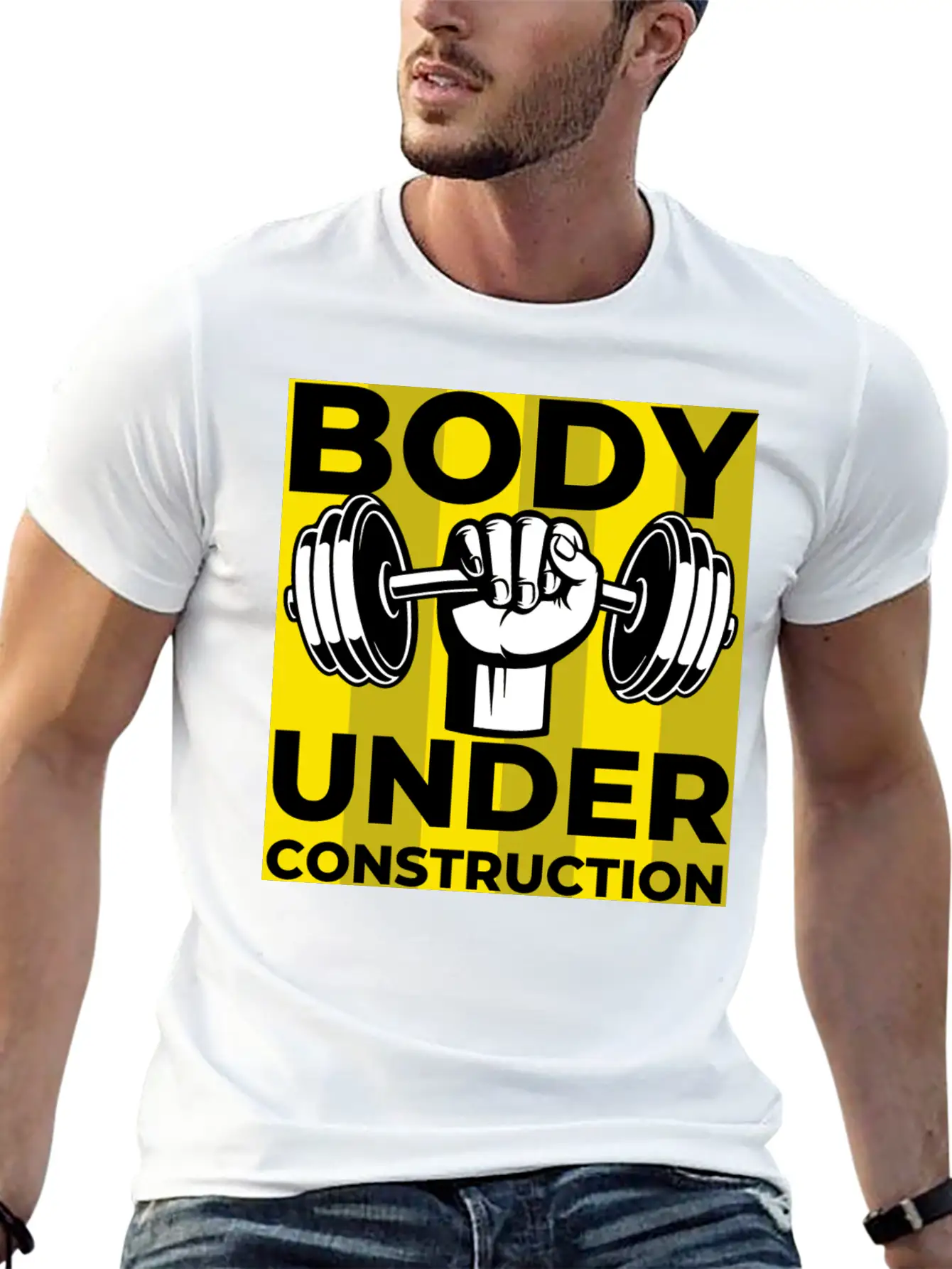 Body Under Construction Casual Graphic T-Shirt – Simple And Comfortable Daily Wear