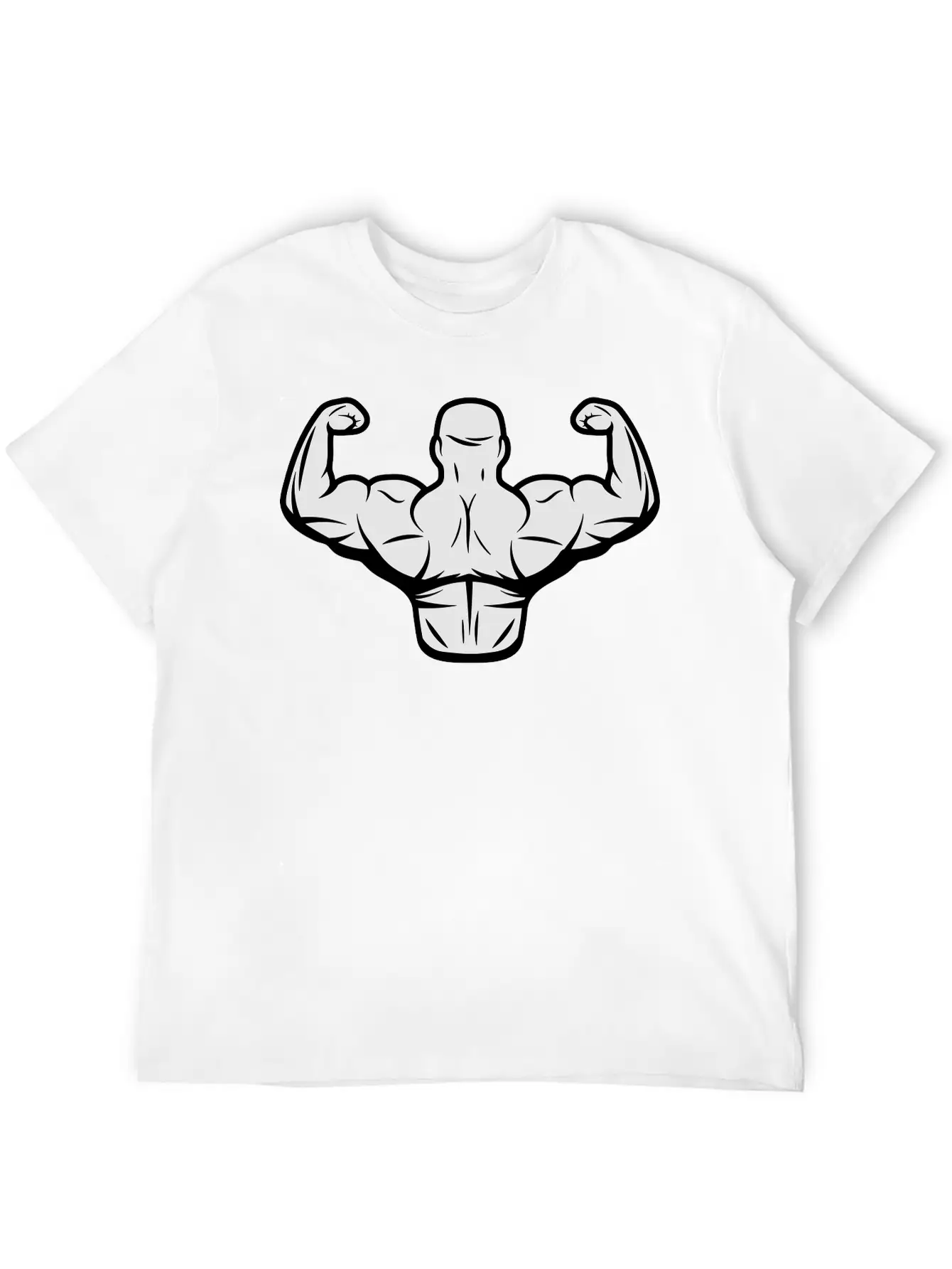 Bodybuilder Flexing Classic Cotton Tee – Unisex Comfort For Any Season