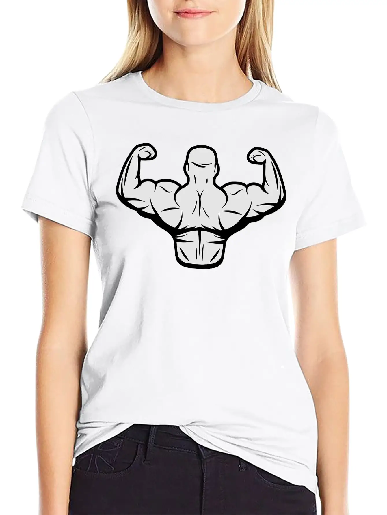 Bodybuilder Flexing Classic Cotton Tee – Unisex Comfort For Any Season