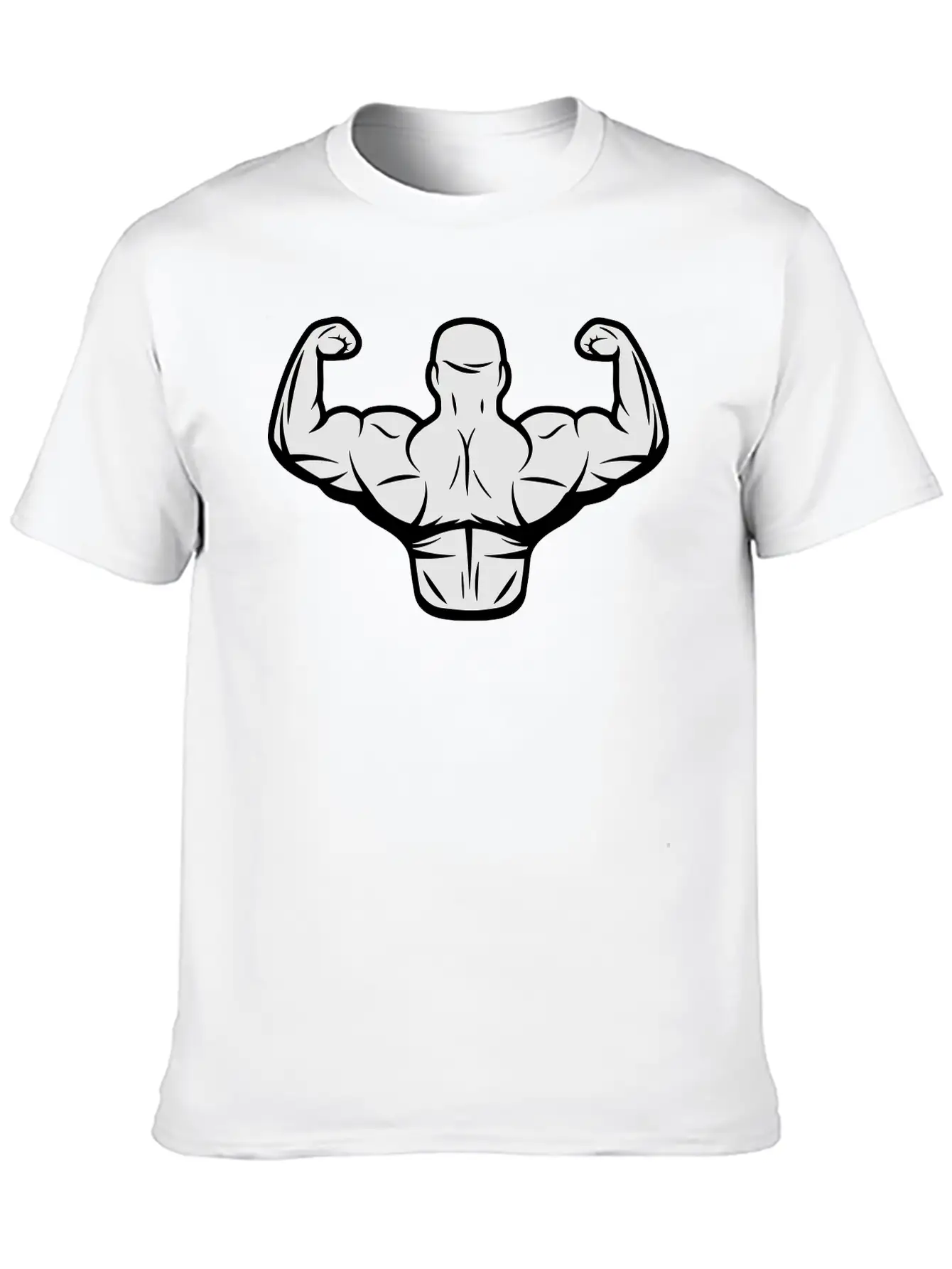 Bodybuilder Flexing Classic Cotton Tee – Unisex Comfort For Any Season