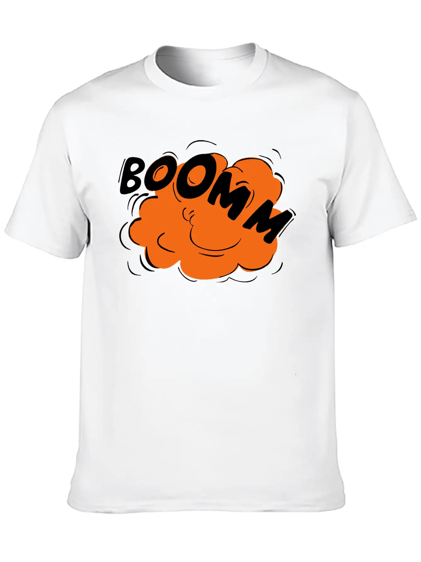 "BOOMM"! Cartoon Explosion Lightweight Cotton T-Shirt – Daily Comfort Graphic Shirt