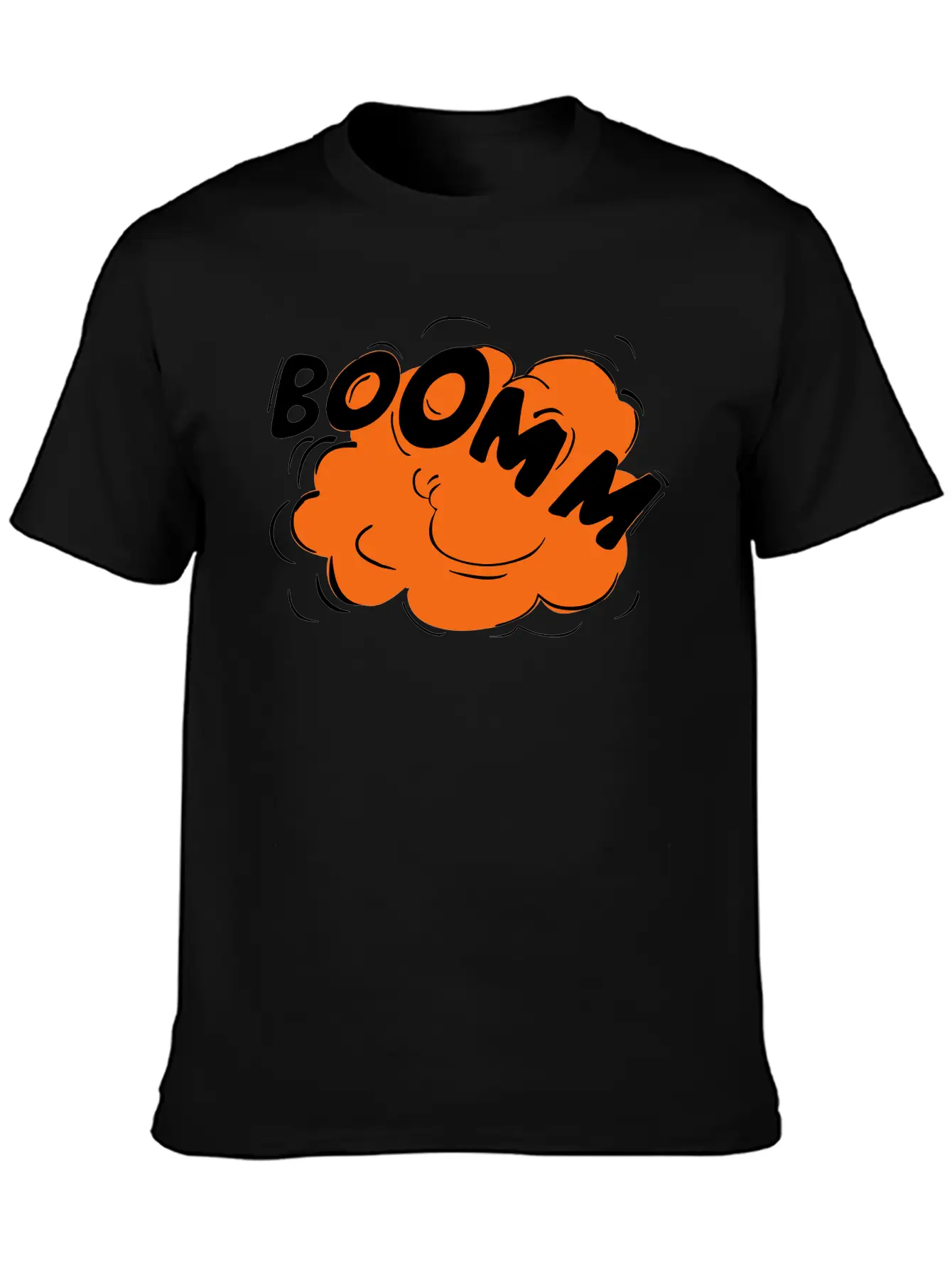 "BOOMM"! Cartoon Explosion Lightweight Cotton T-Shirt – Daily Comfort Graphic Shirt
