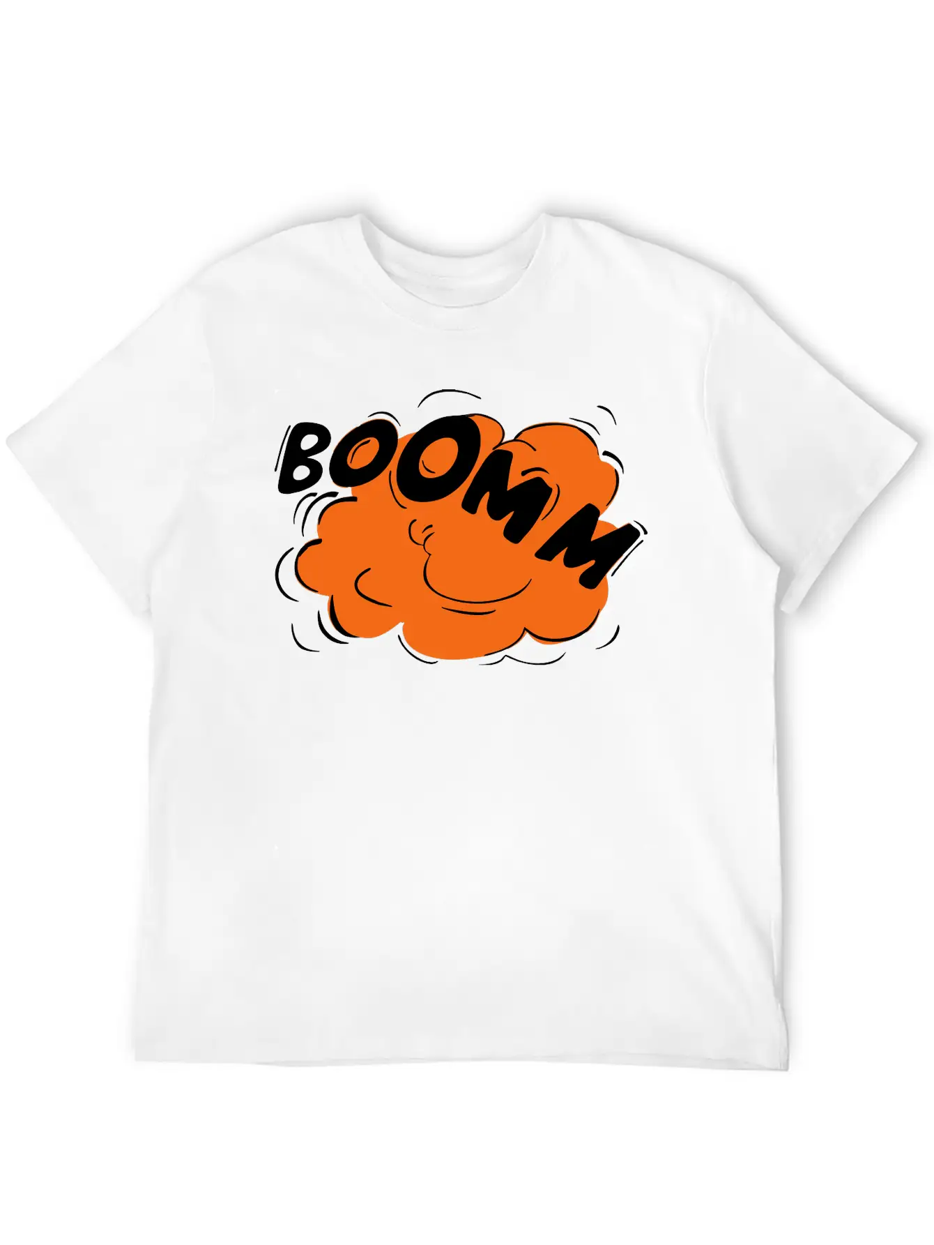 "BOOMM"! Cartoon Explosion Lightweight Cotton T-Shirt – Daily Comfort Graphic Shirt