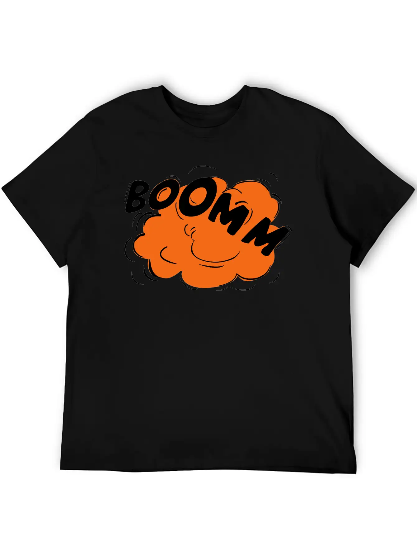 "BOOMM"! Cartoon Explosion Lightweight Cotton T-Shirt – Daily Comfort Graphic Shirt