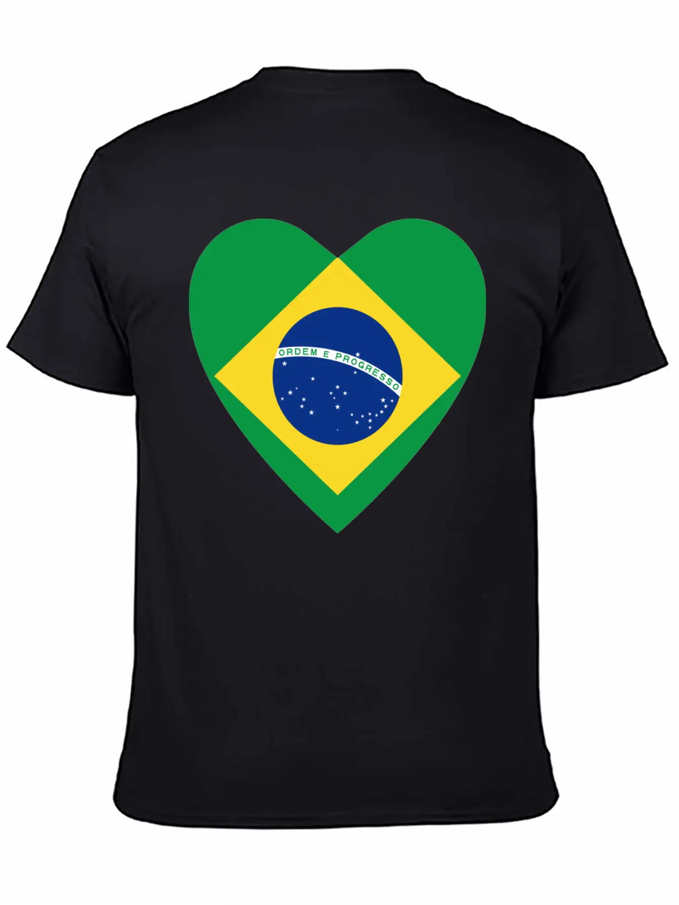 Brazil Flag Heart Casual Graphic T-Shirt – Simple And Comfortable Daily Wear