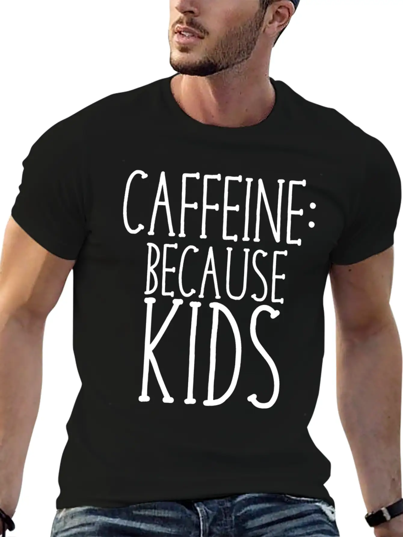 Caffeine Because Kids Casual Graphic T-Shirt – Simple And Comfortable Daily Wear