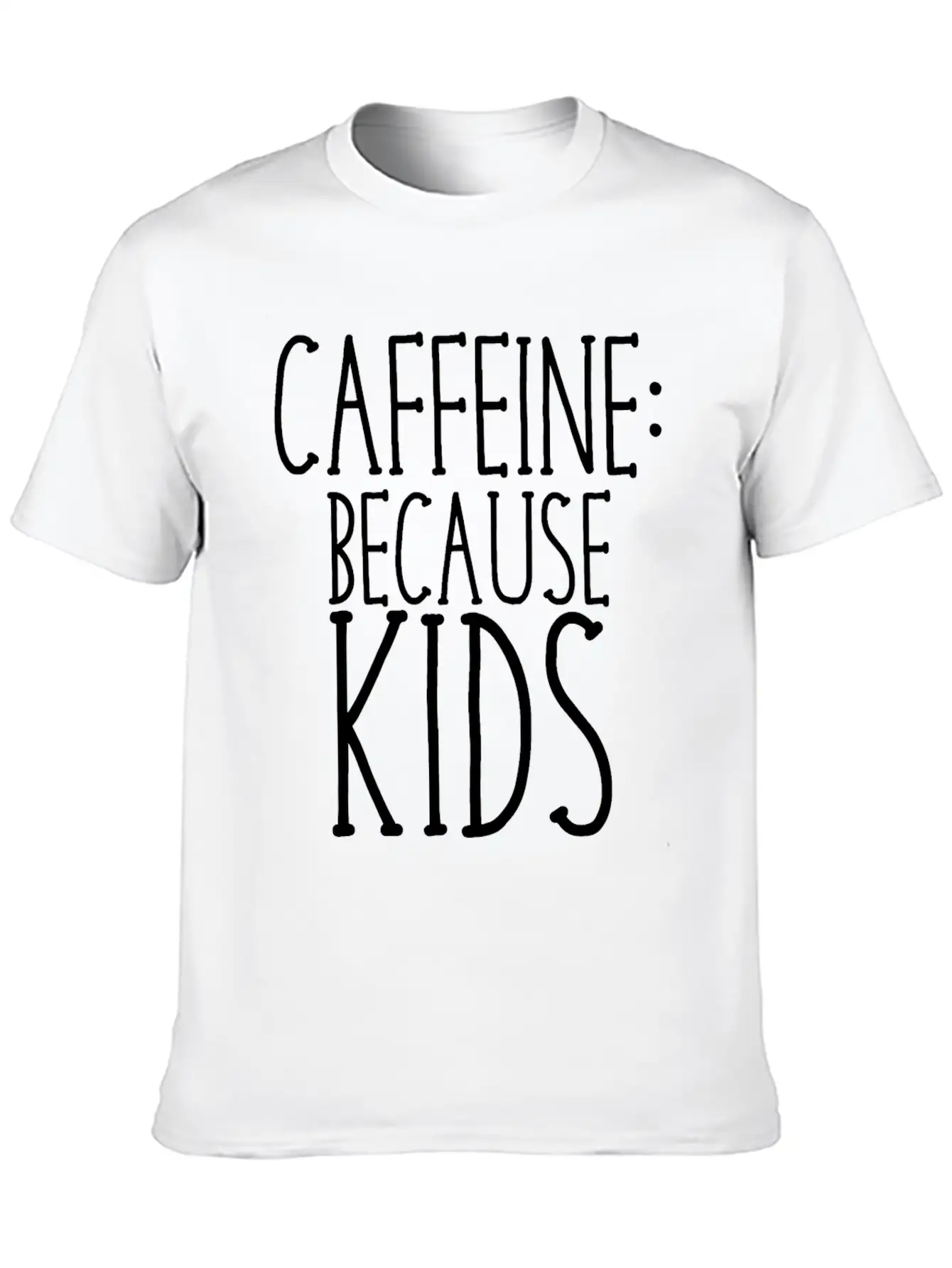 Caffeine Because Kids Casual Graphic T-Shirt – Simple And Comfortable Daily Wear