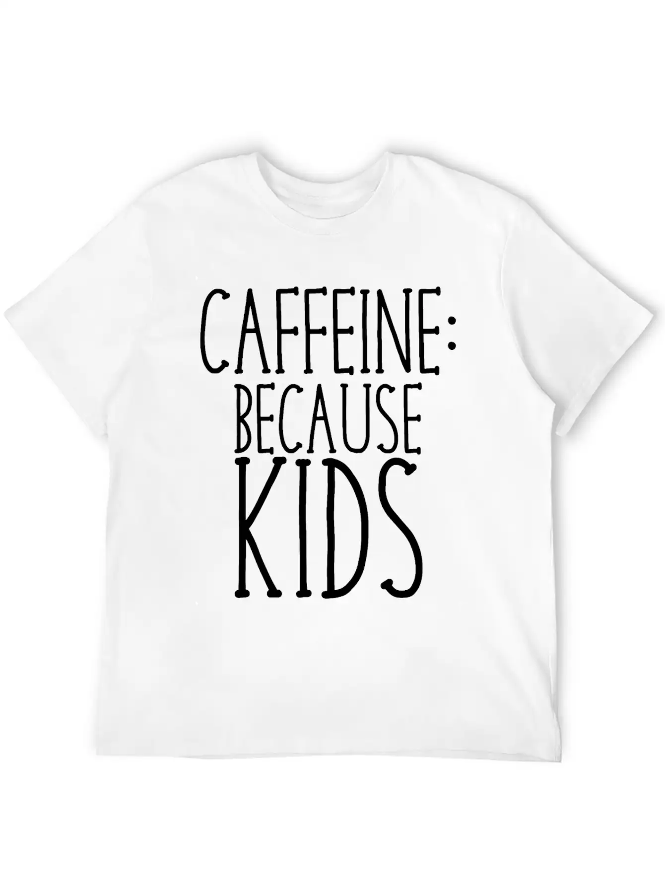 Caffeine Because Kids Casual Graphic T-Shirt – Simple And Comfortable Daily Wear