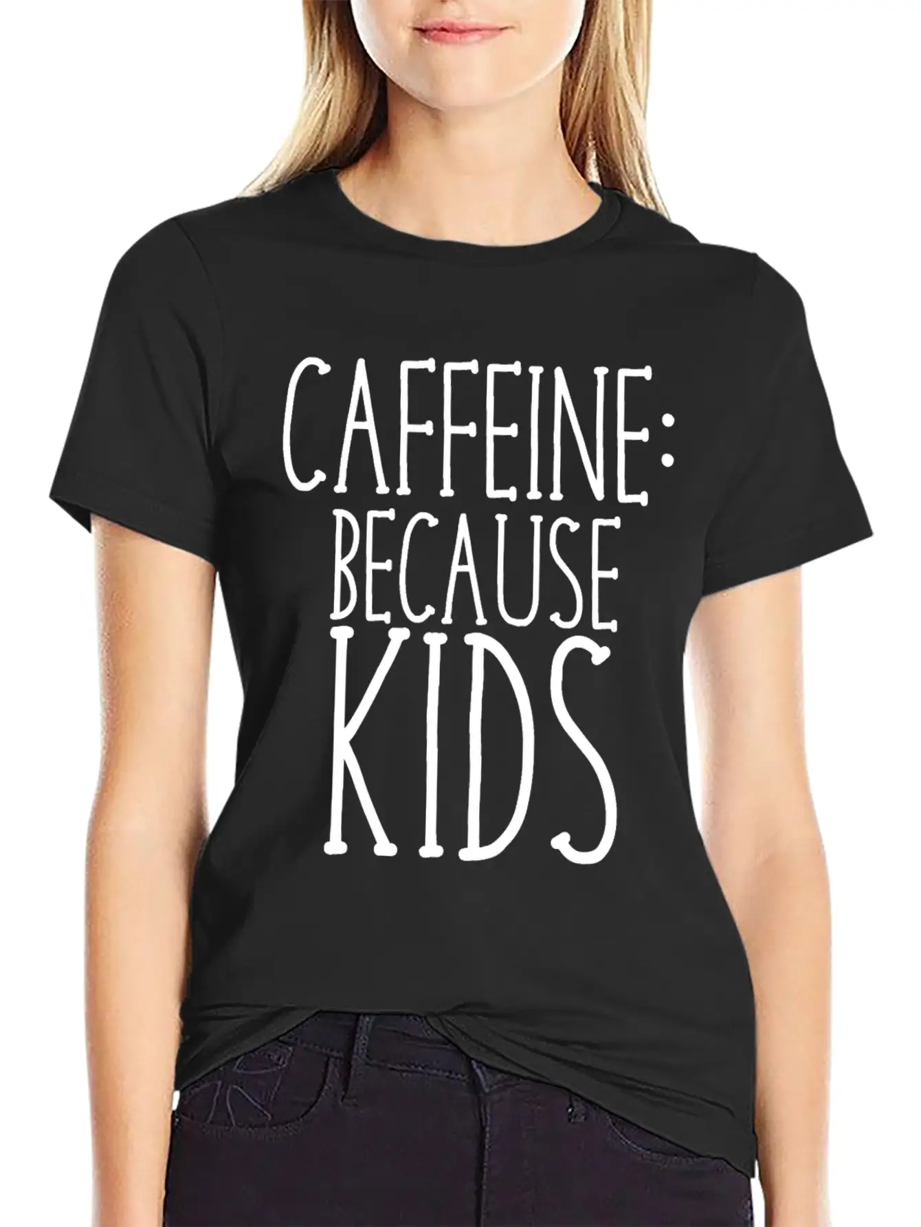 Caffeine Because Kids Casual Graphic T-Shirt – Simple And Comfortable Daily Wear