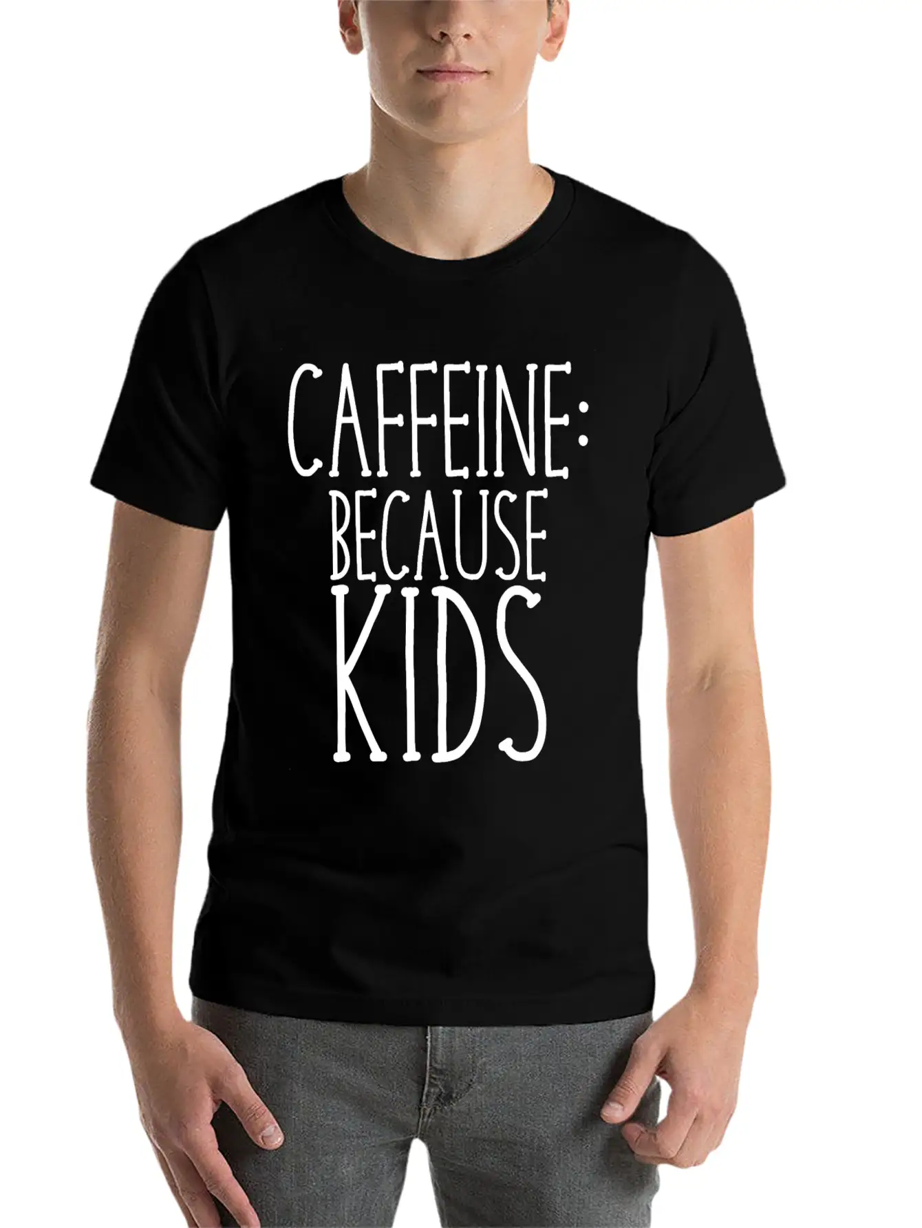 Caffeine Because Kids Casual Graphic T-Shirt – Simple And Comfortable Daily Wear