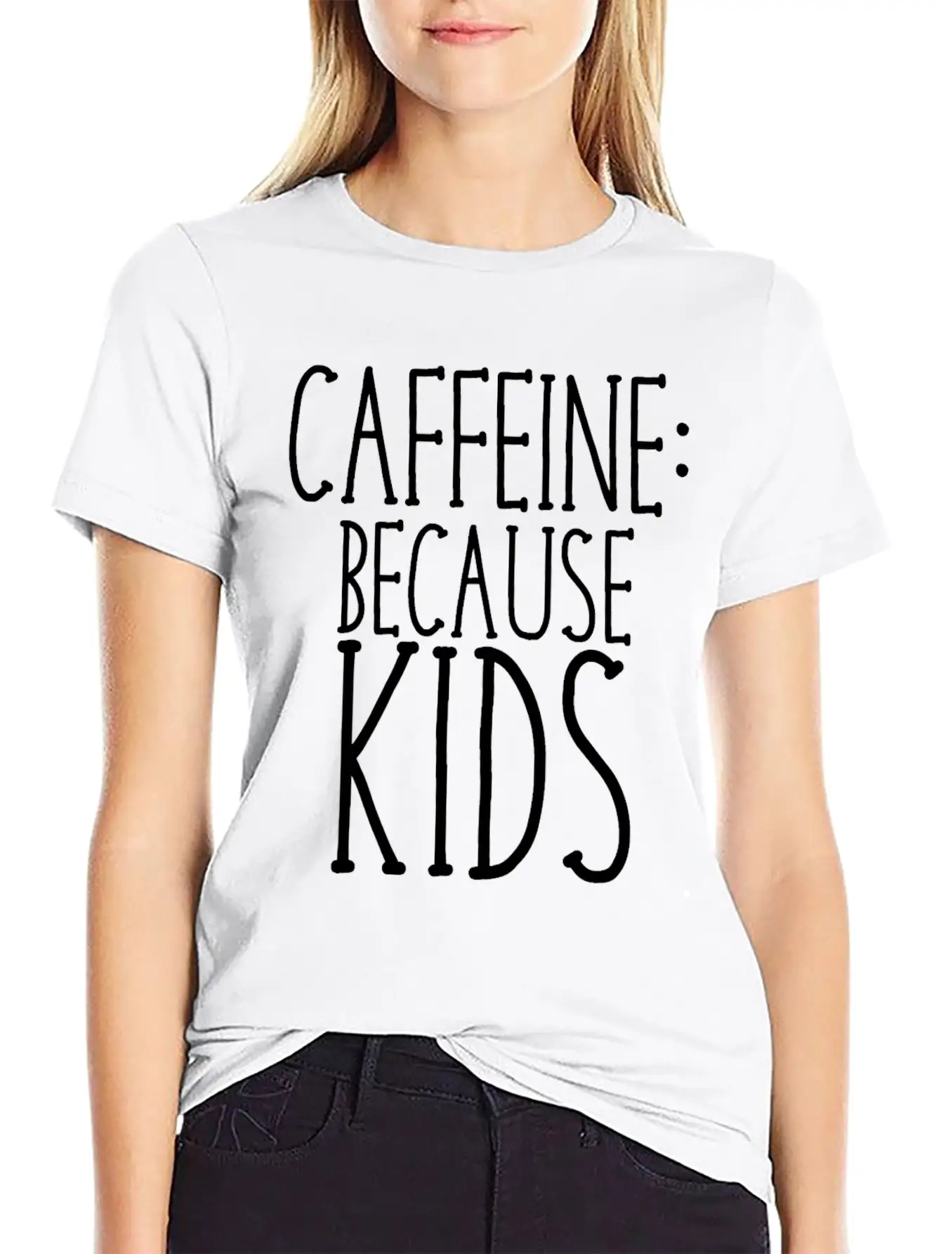 Caffeine Because Kids Casual Graphic T-Shirt – Simple And Comfortable Daily Wear
