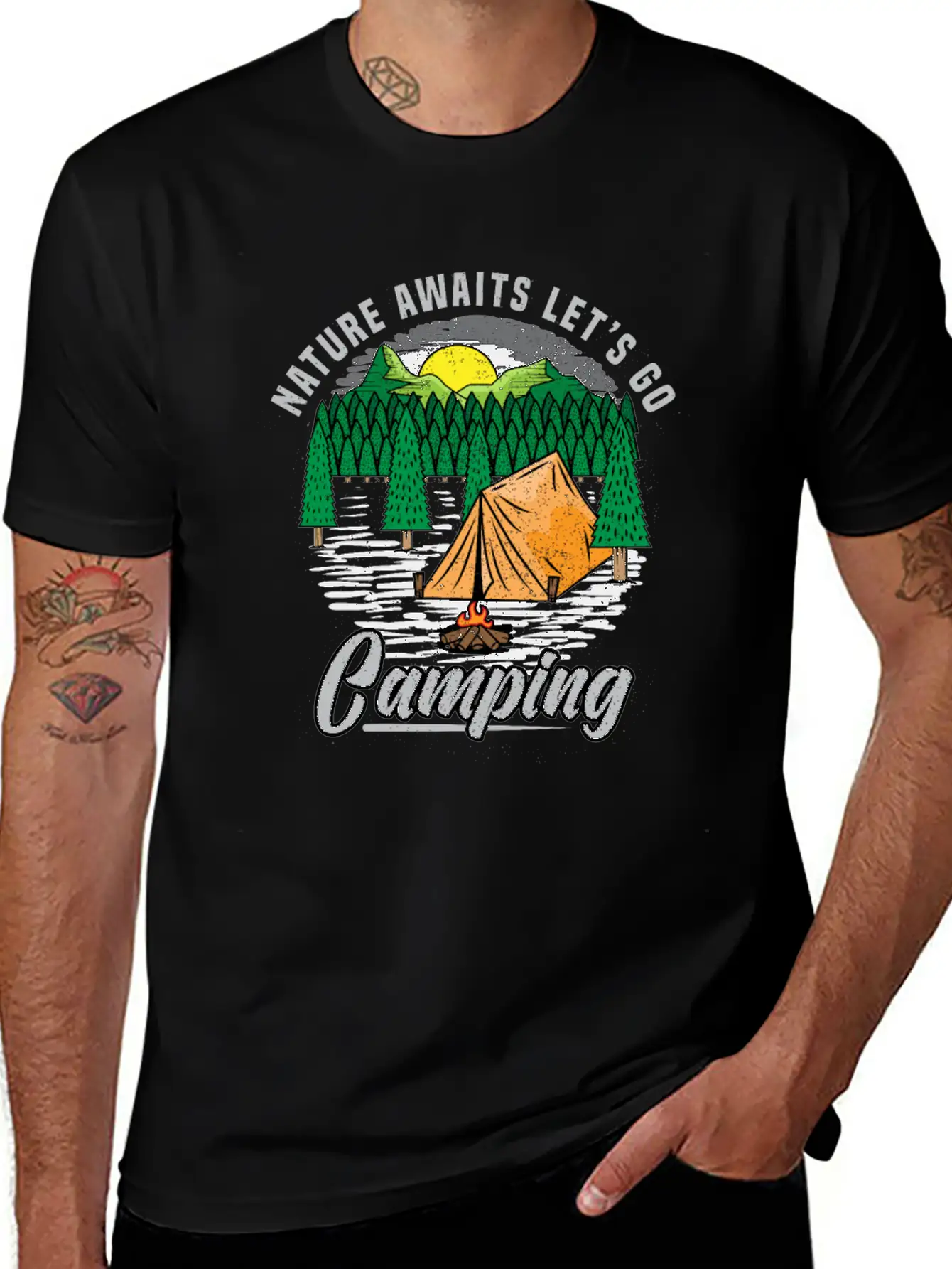 Camping Nature Camping Casual Graphic T-Shirt – Simple And Comfortable Daily Wear