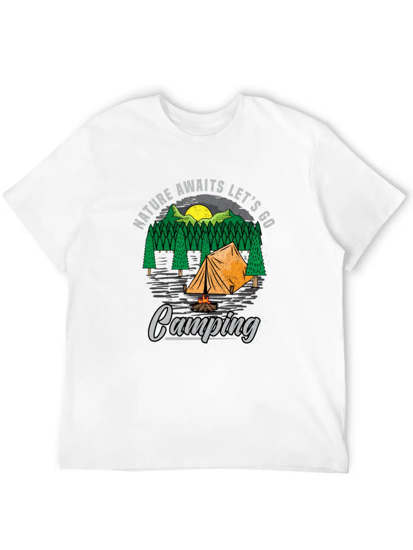 Camping Nature Camping Casual Graphic T-Shirt – Simple And Comfortable Daily Wear