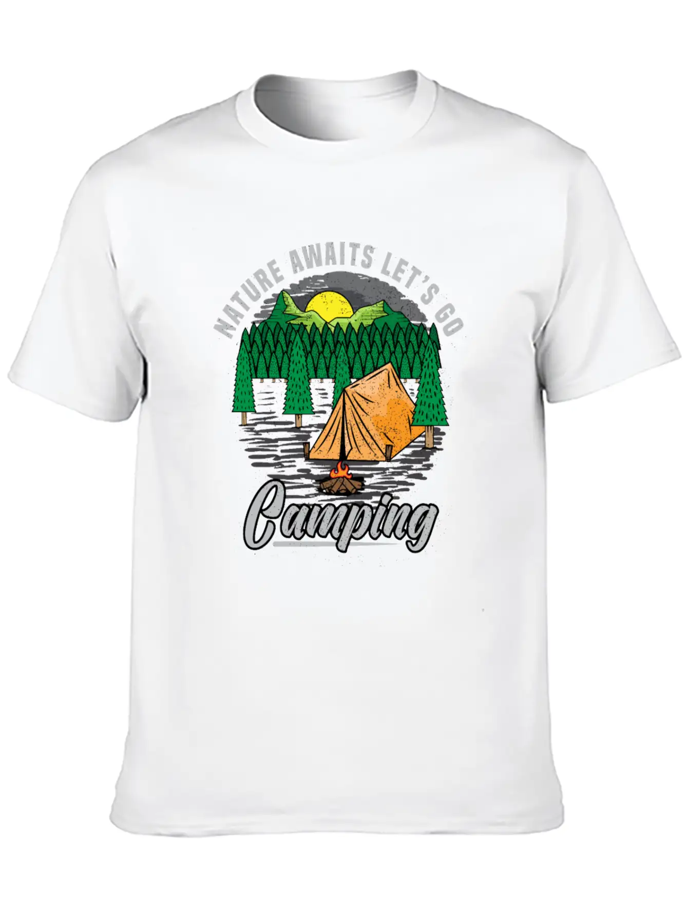 Camping Nature Camping Casual Graphic T-Shirt – Simple And Comfortable Daily Wear