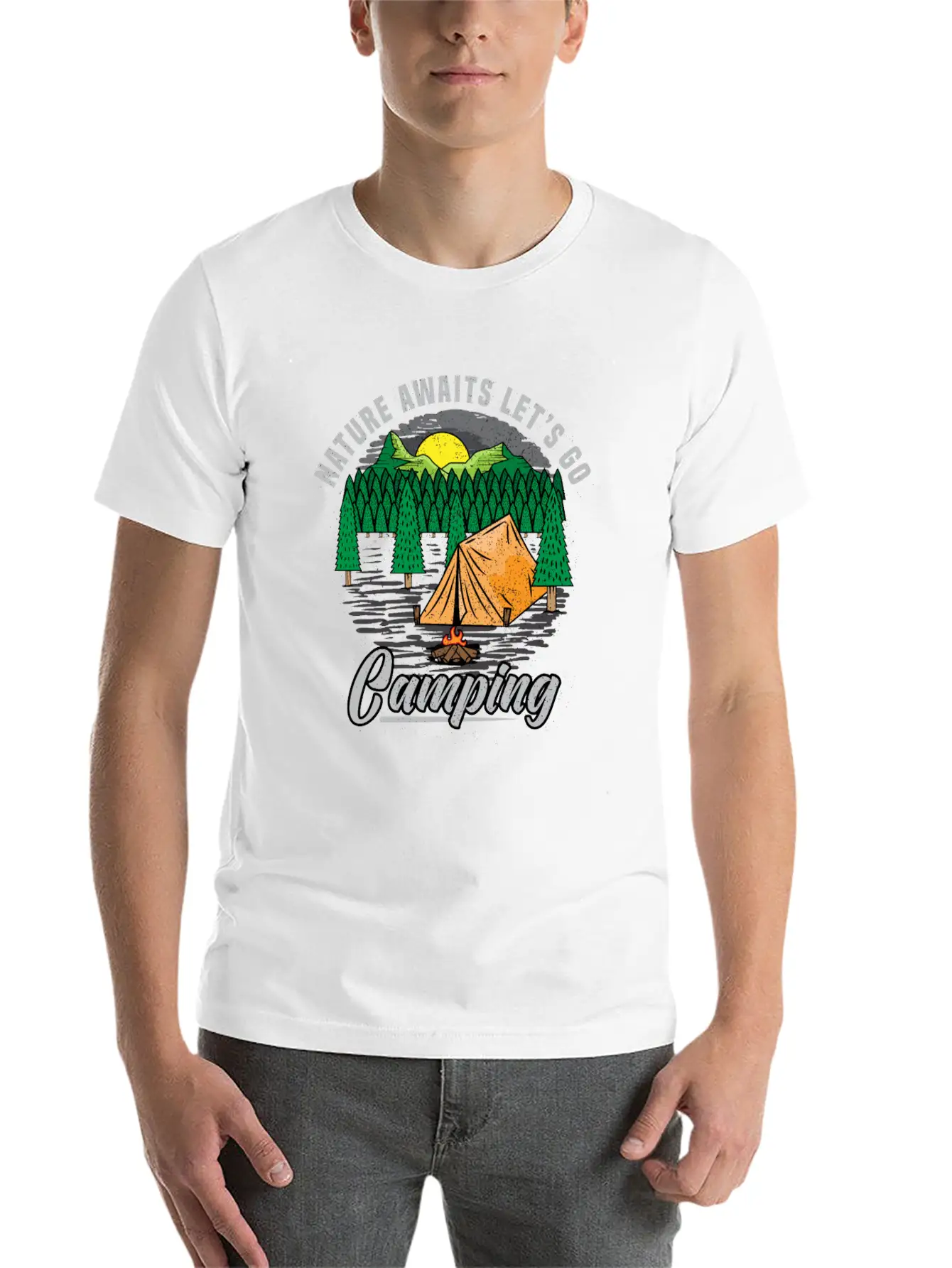 Camping Nature Camping Casual Graphic T-Shirt – Simple And Comfortable Daily Wear