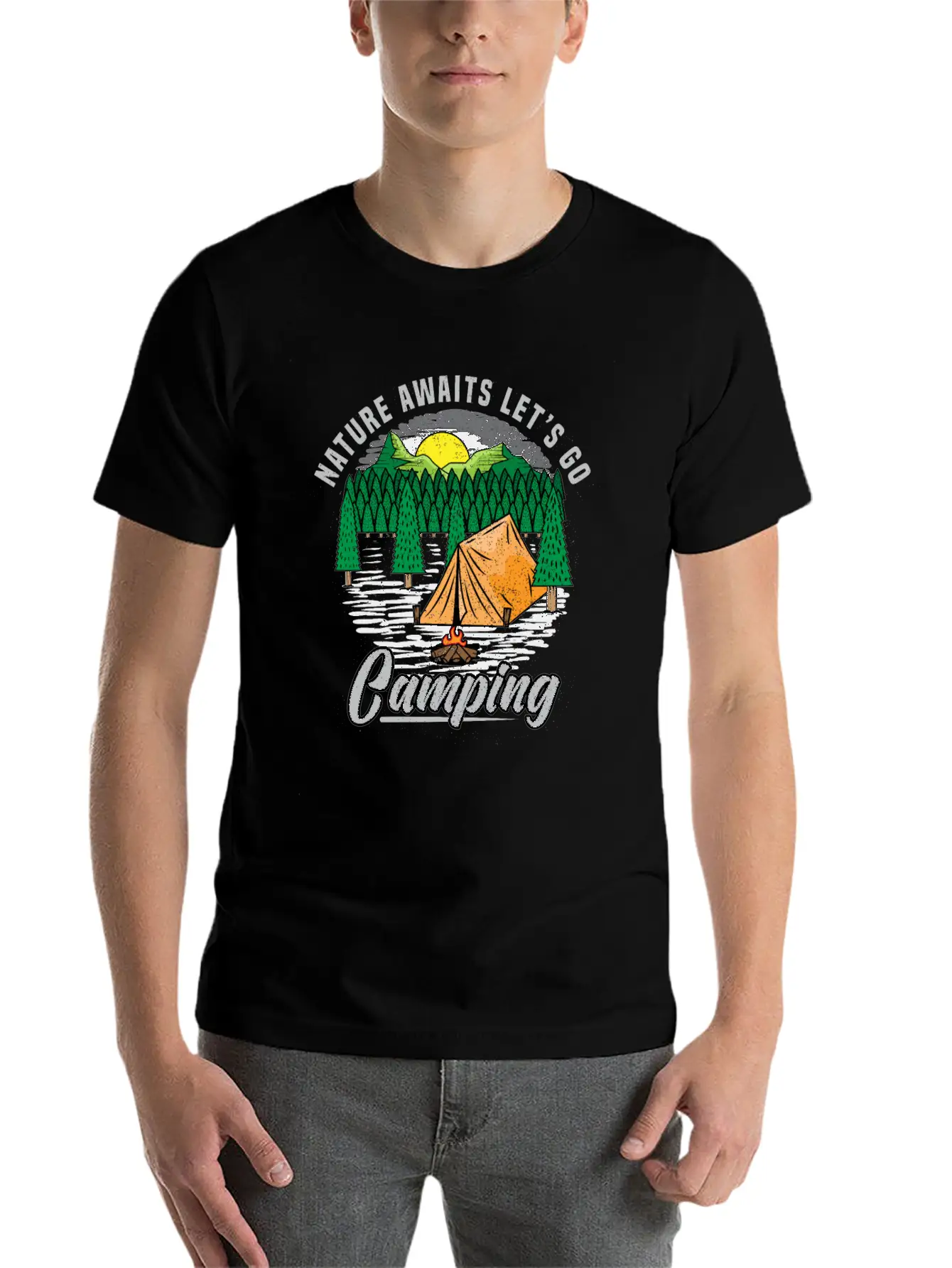 Camping Nature Camping Casual Graphic T-Shirt – Simple And Comfortable Daily Wear