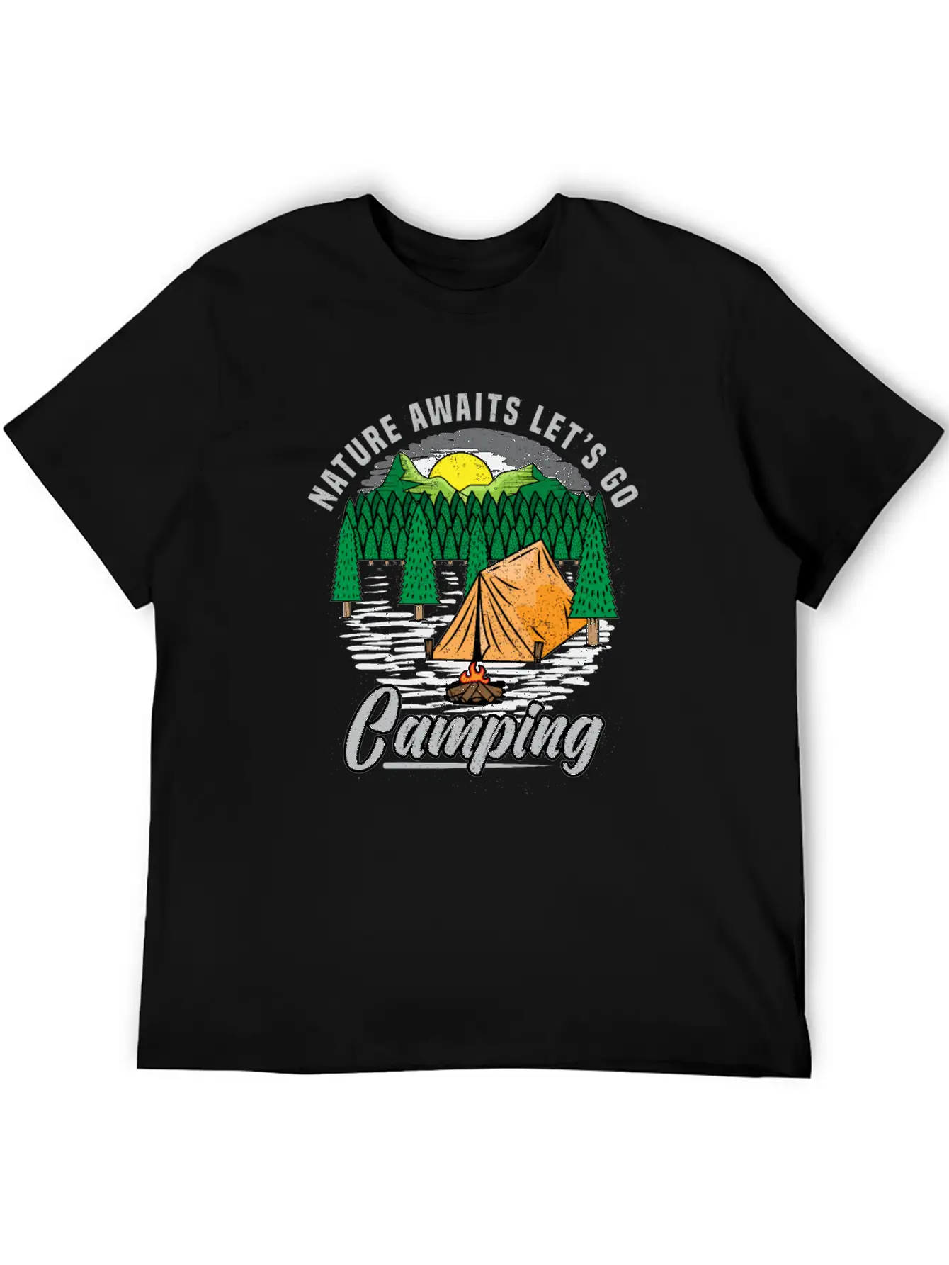 Camping Nature Camping Casual Graphic T-Shirt – Simple And Comfortable Daily Wear