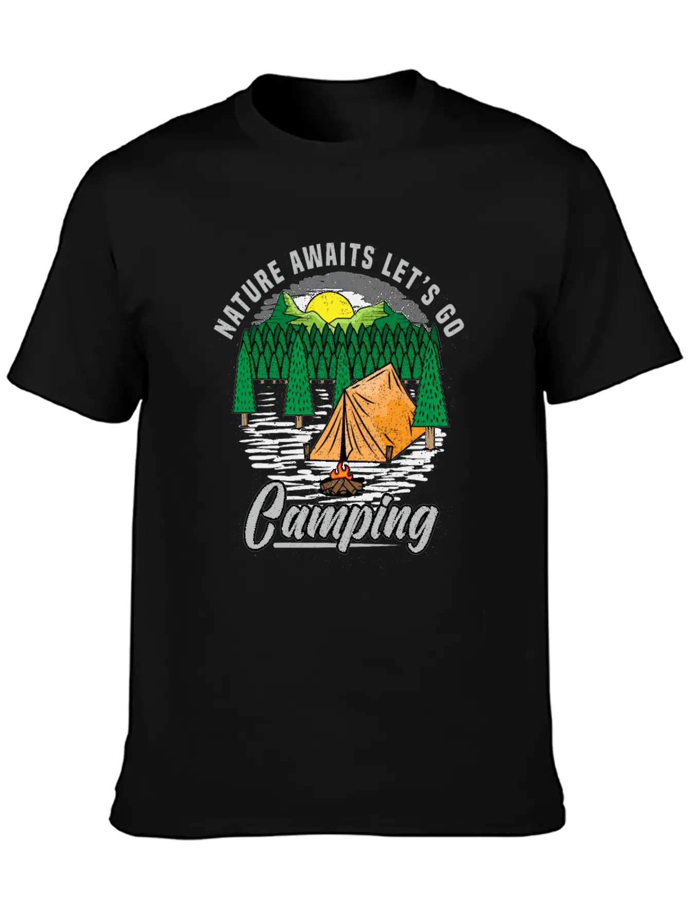 Camping Nature Camping Casual Graphic T-Shirt – Simple And Comfortable Daily Wear