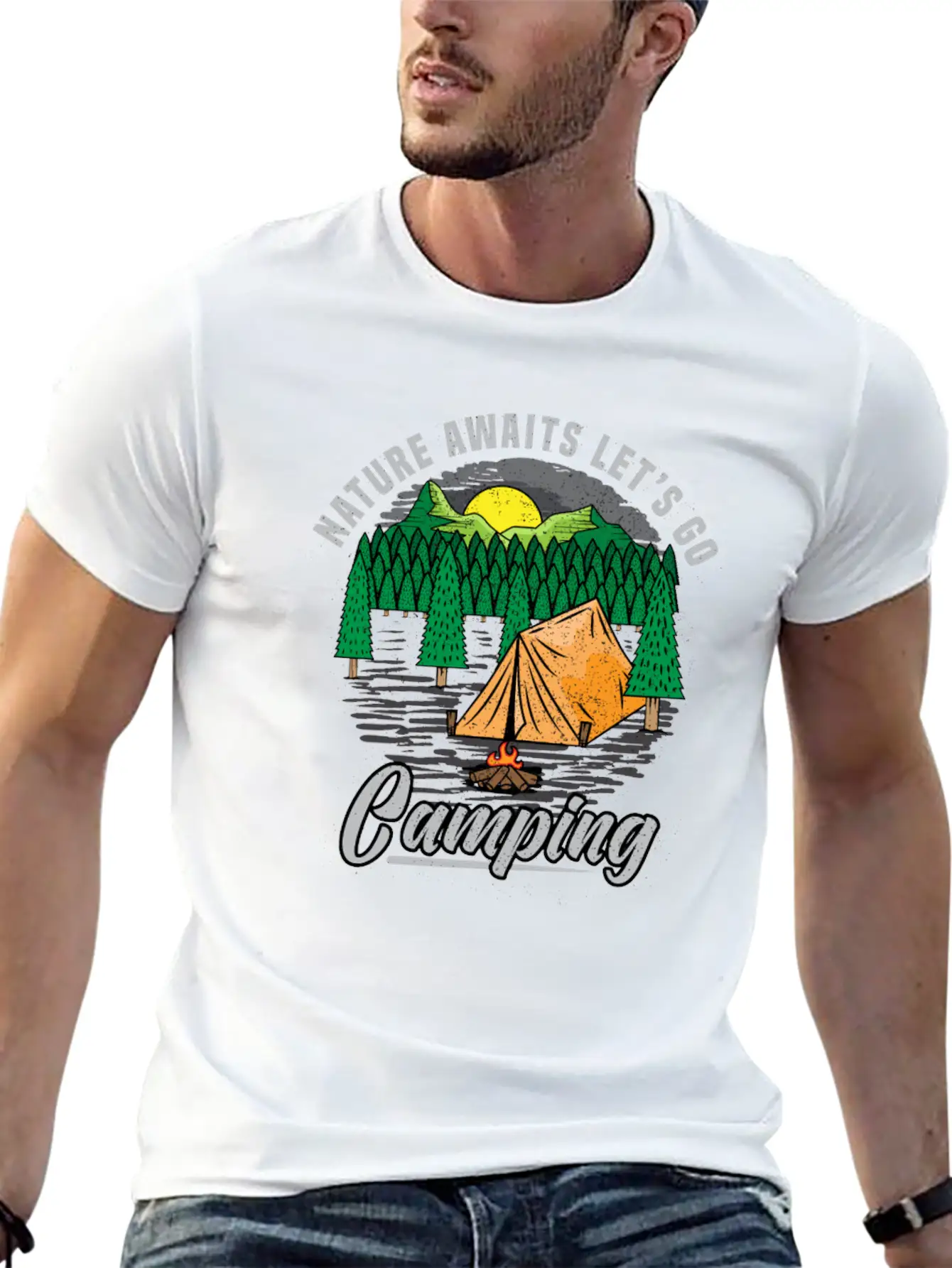 Camping Nature Camping Casual Graphic T-Shirt – Simple And Comfortable Daily Wear
