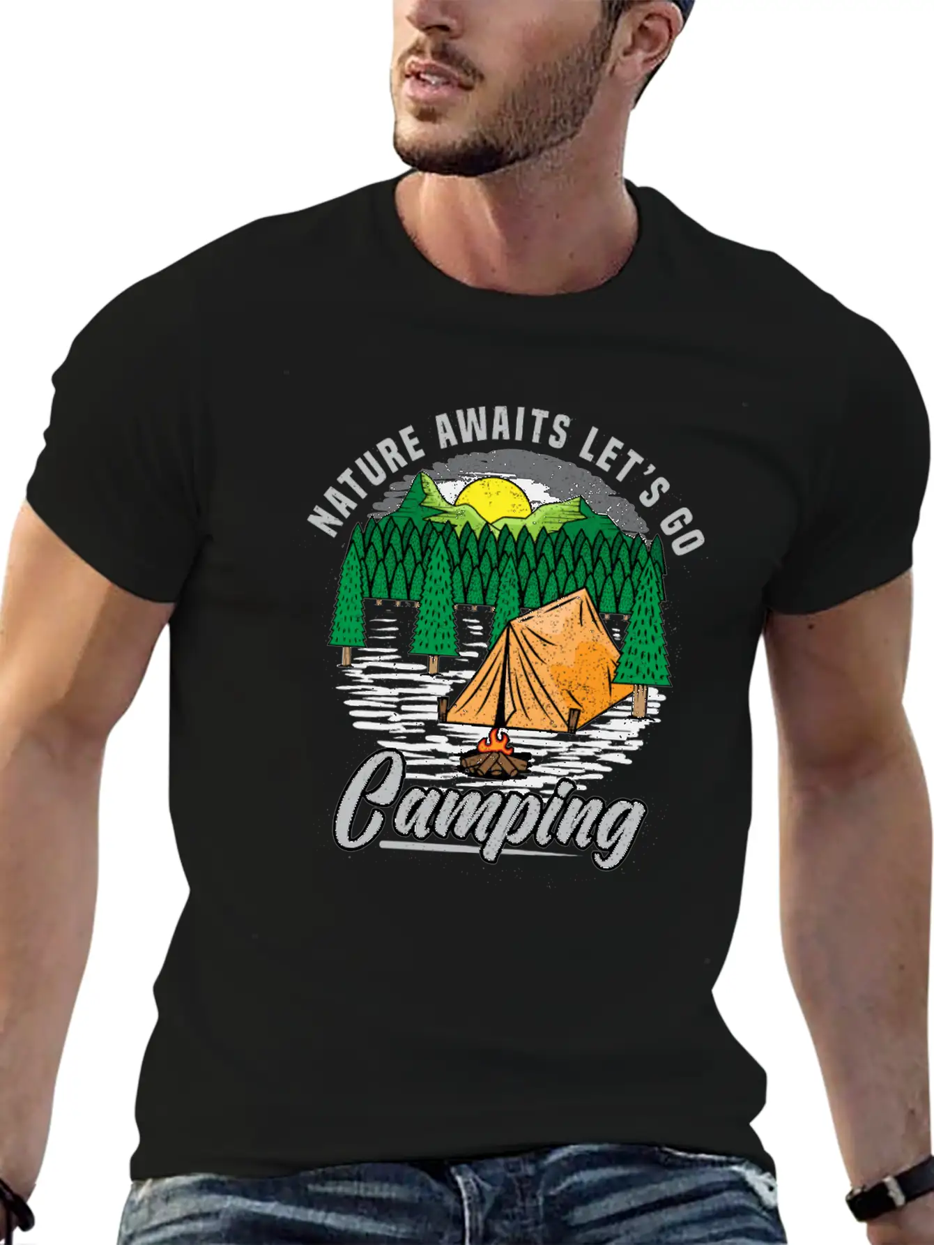 Camping Nature Camping Casual Graphic T-Shirt – Simple And Comfortable Daily Wear