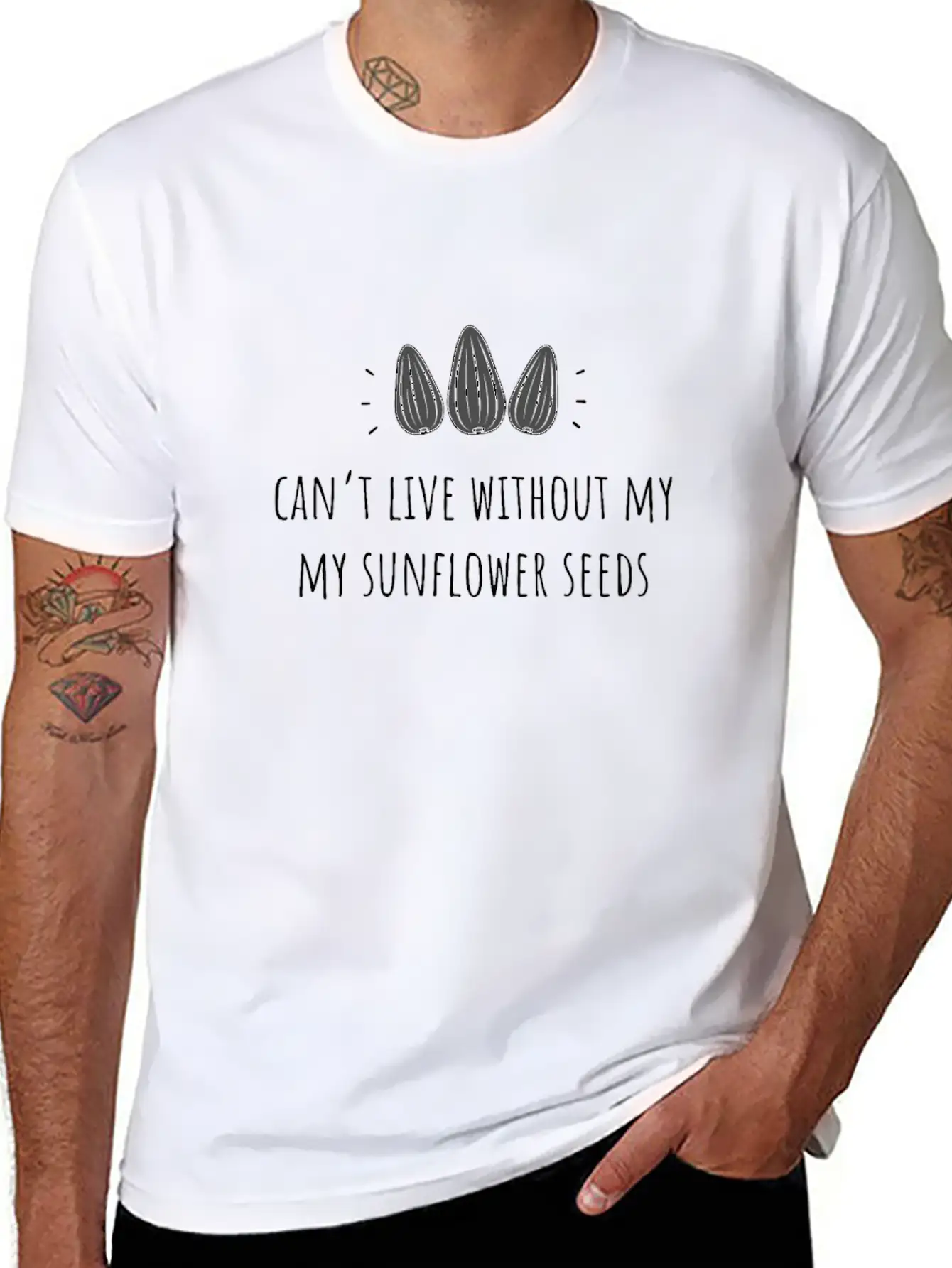 Can'T Live Without My Sunflower Seeds Classic Cotton Tee – Unisex Comfort For Any Season