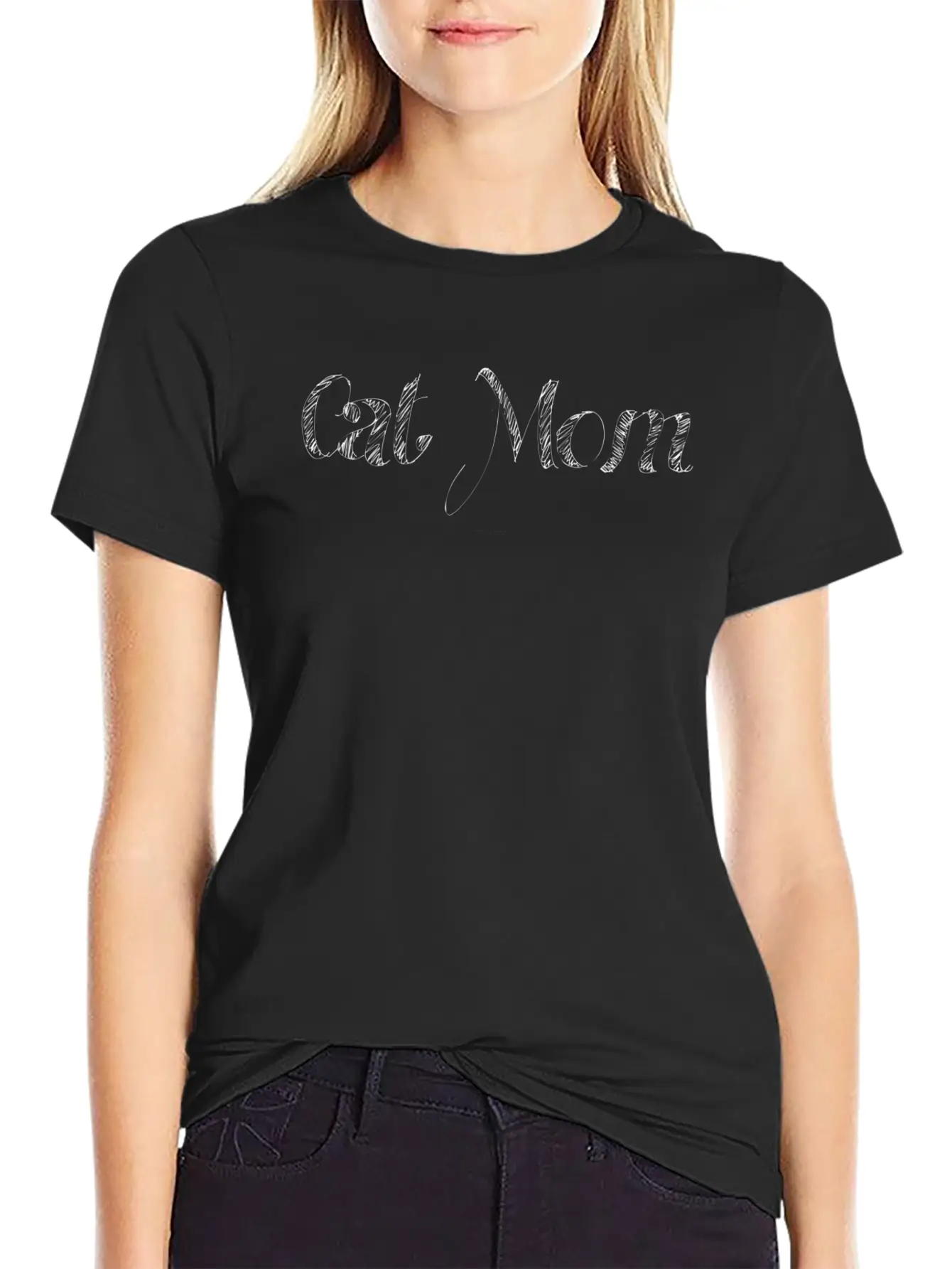 Cat Mom Simple Everyday Graphic Tee – Lightweight Summer Wear
