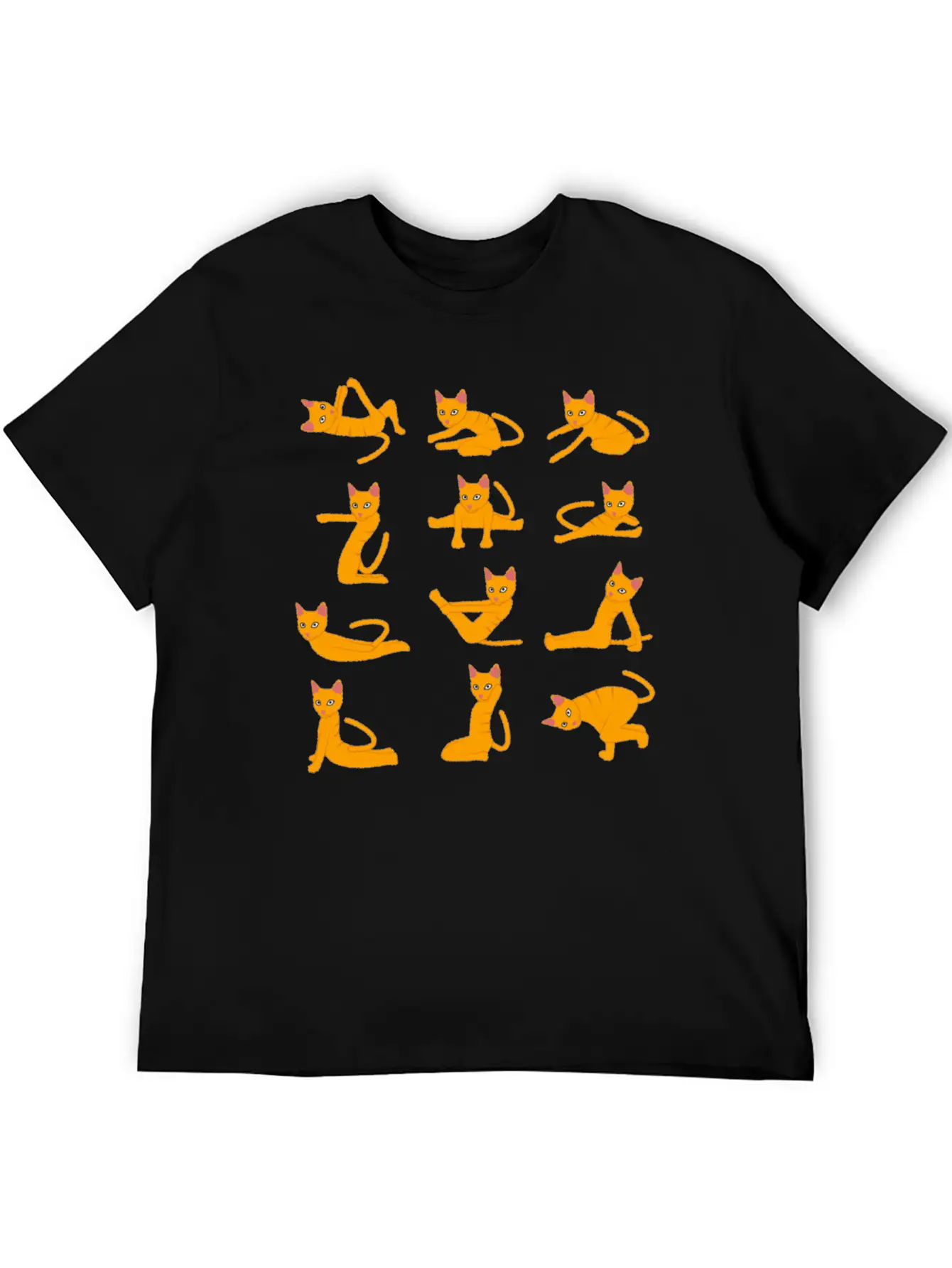 Cats Doing Yoga Mat Yoga Pillow Yoga Teacher Essential Unisex Summer Tee – Soft Cotton Casual Fit