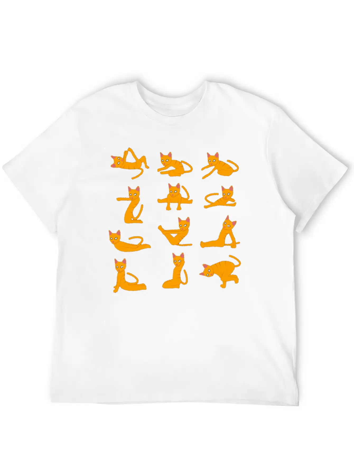 Cats Doing Yoga Mat Yoga Pillow Yoga Teacher Essential Unisex Summer Tee – Soft Cotton Casual Fit