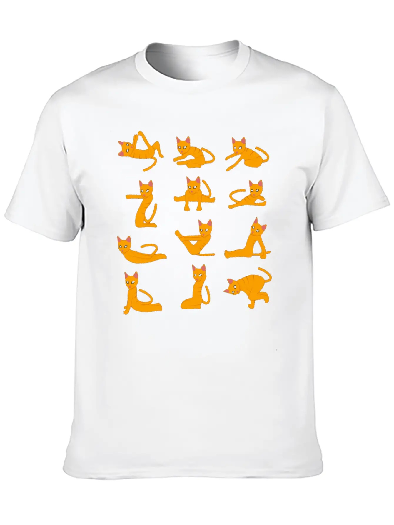 Cats Doing Yoga Mat Yoga Pillow Yoga Teacher Essential Unisex Summer Tee – Soft Cotton Casual Fit